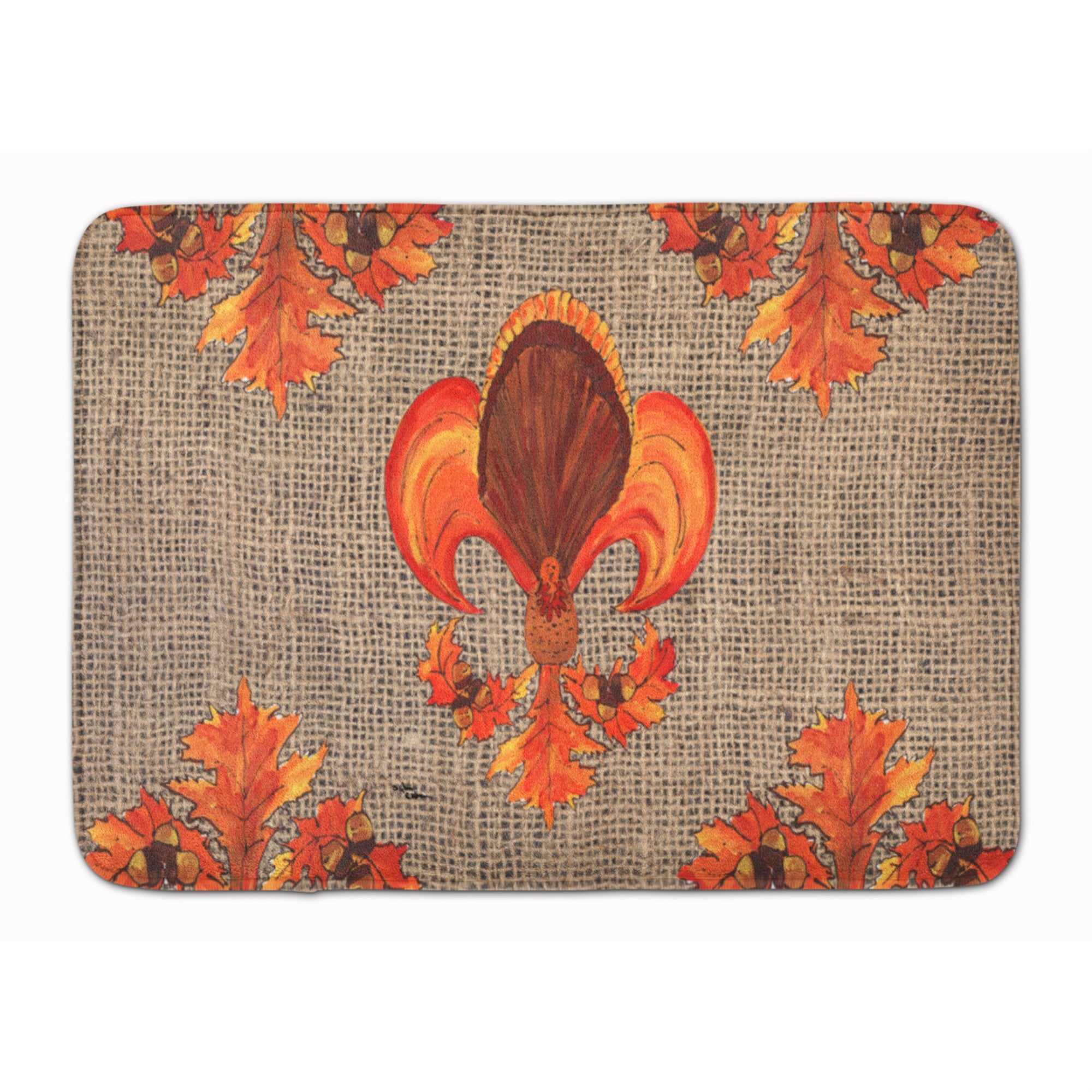 Caroline'S Treasures Thanksgiving Turkey Fleur De Lis, 19 X 27, Multicolor