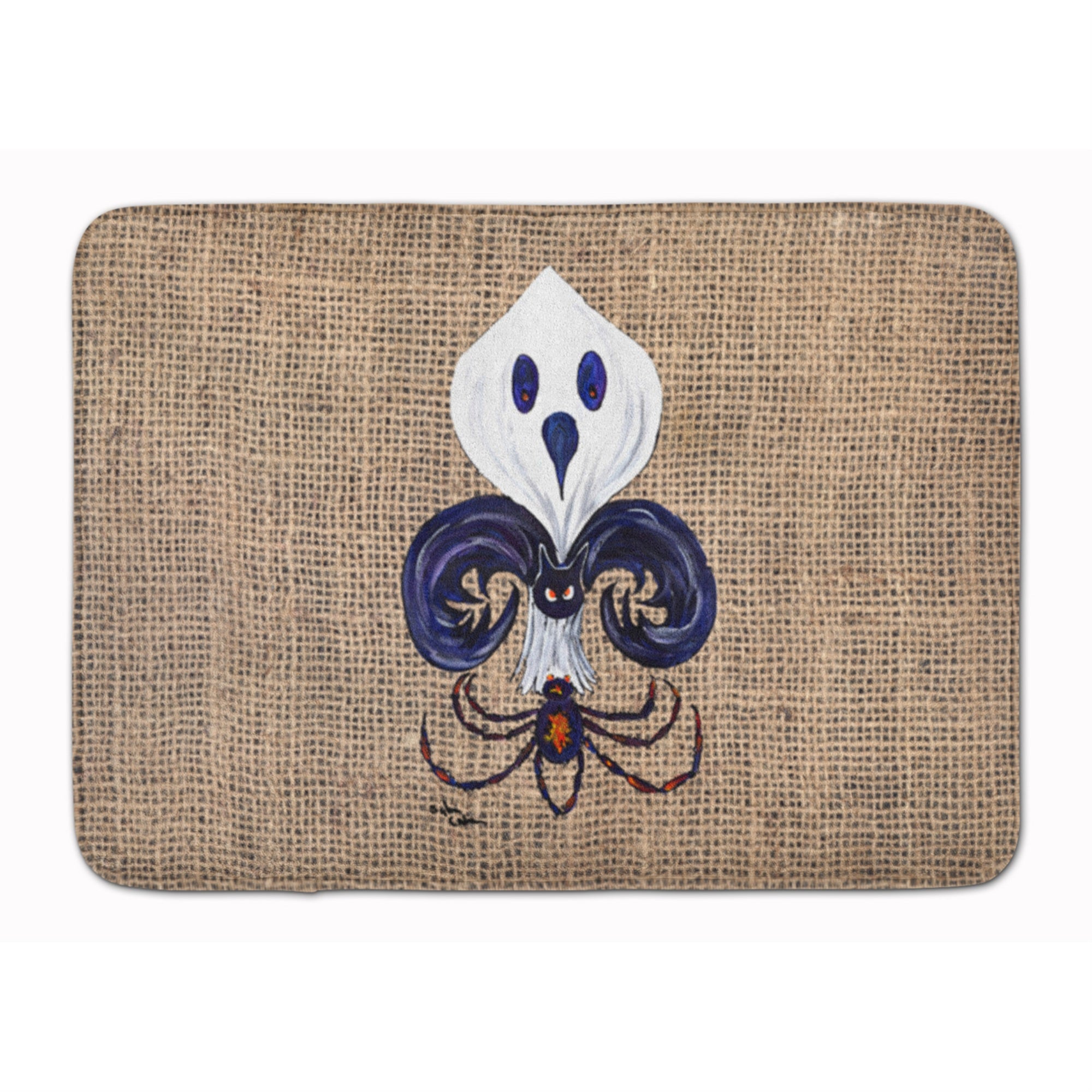 Caroline'S Treasures Halloween Ghost Spider Bat Fleur De Lis, 19 X 27, Multicolor