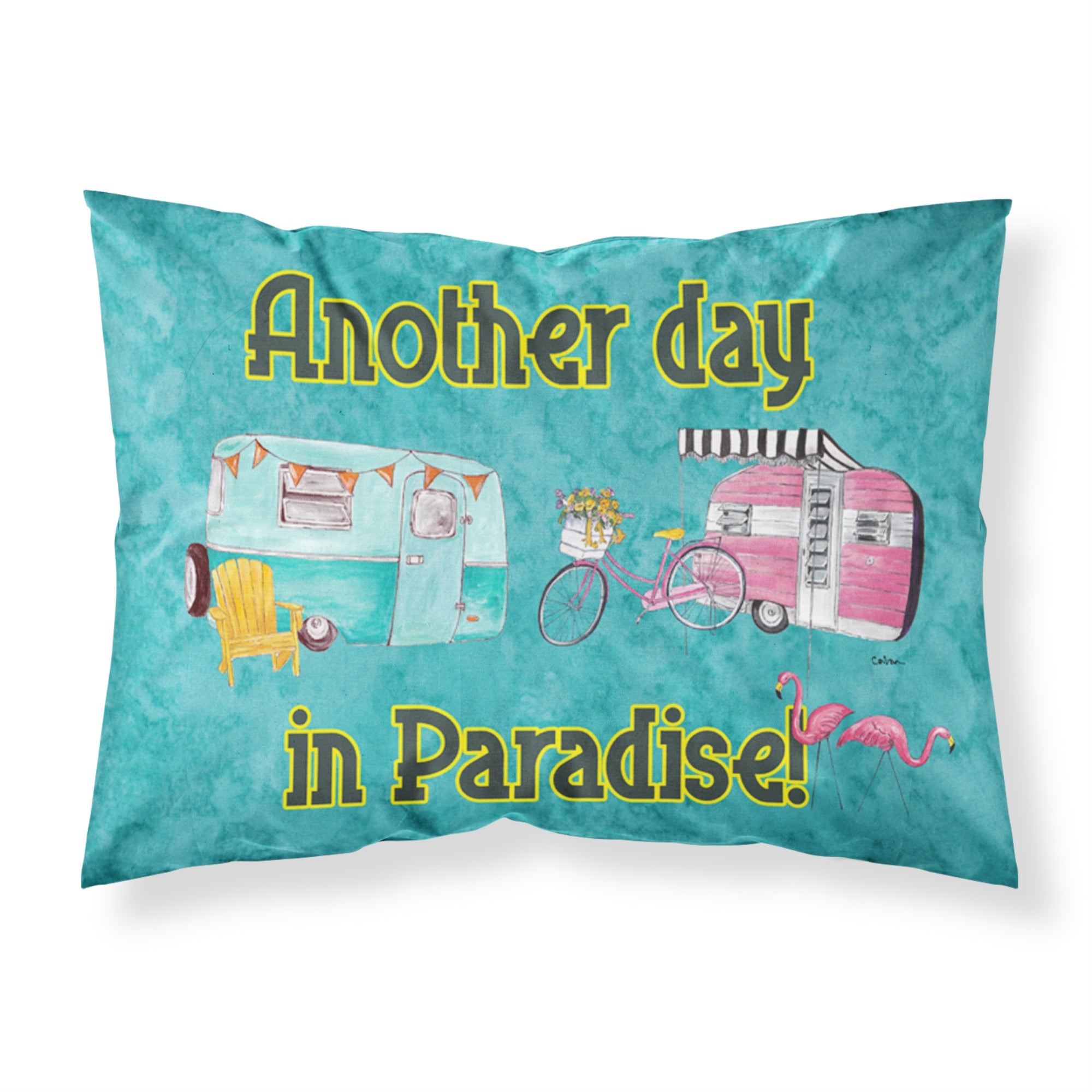 Caroline'S Treasures 8758Pillowcase Another Day In Paradise Moisture Wicking Fabric Standard Pillowcase, Large, Multicolor
