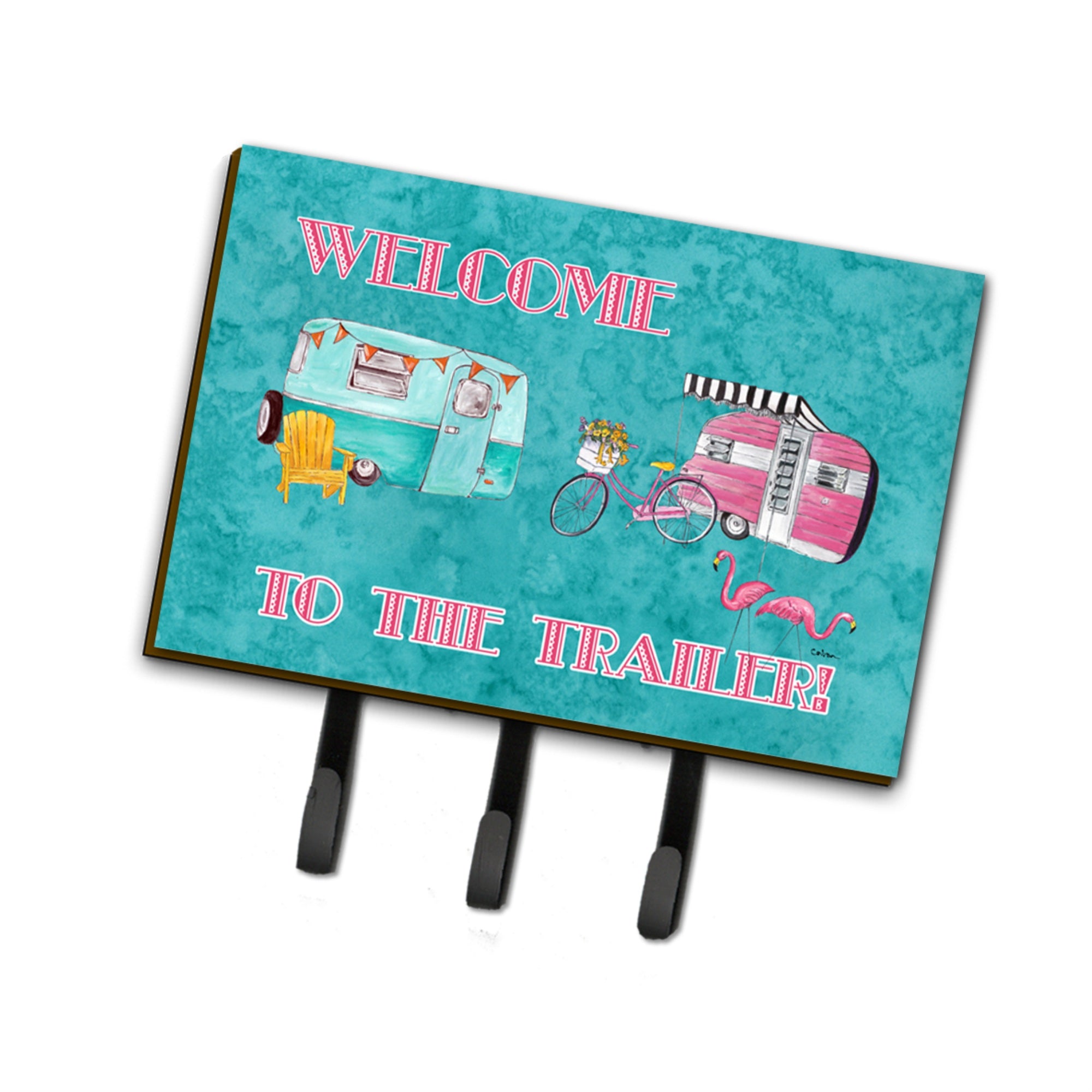 Caroline'S Treasures 8760Th68 Welcome To The Trailer Leash Or Key Holder, Large, Multicolor