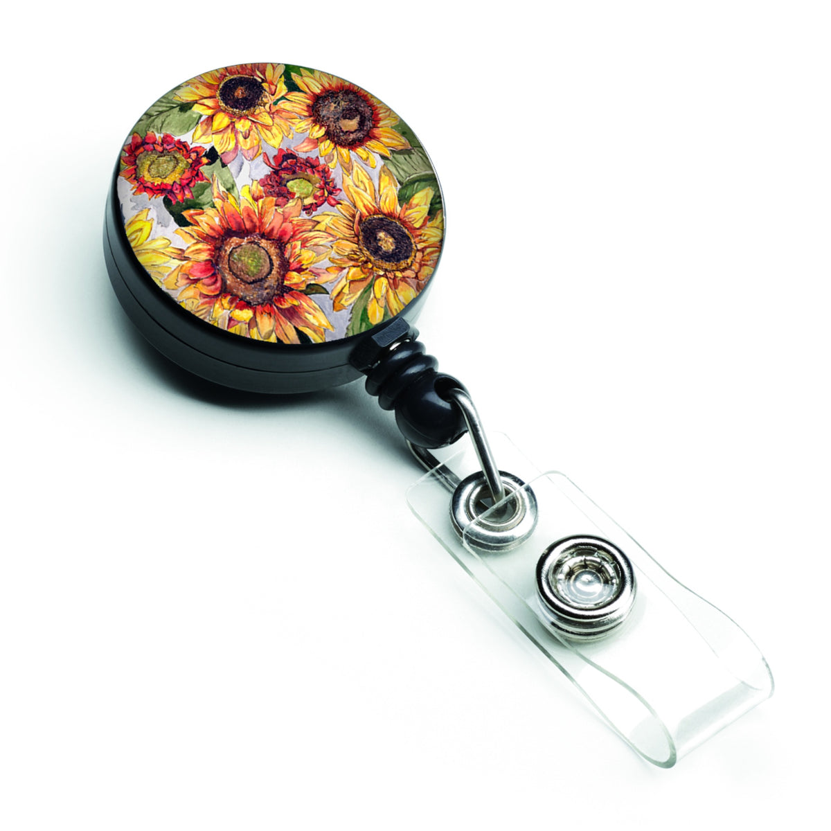 Caroline'S Treasures Sunflowers Retractable Badge Reel, Multicolor (8766Br)