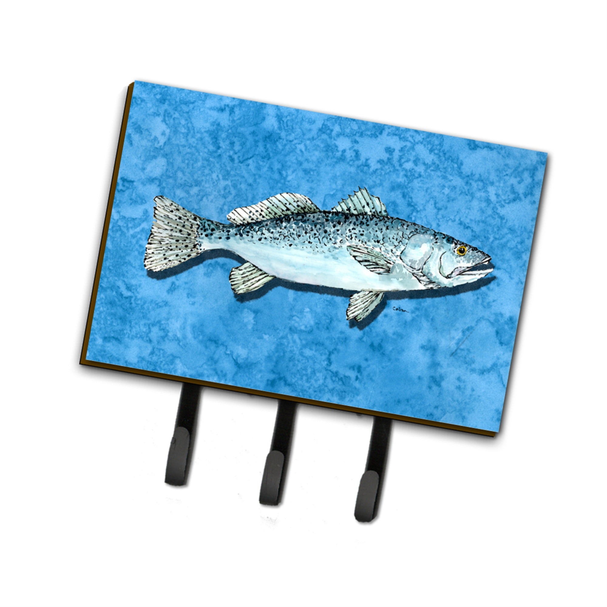 Caroline'S Treasures 8770Th68 Fish-Trout Leash Holder Or Key Hook, Large, Multicolor
