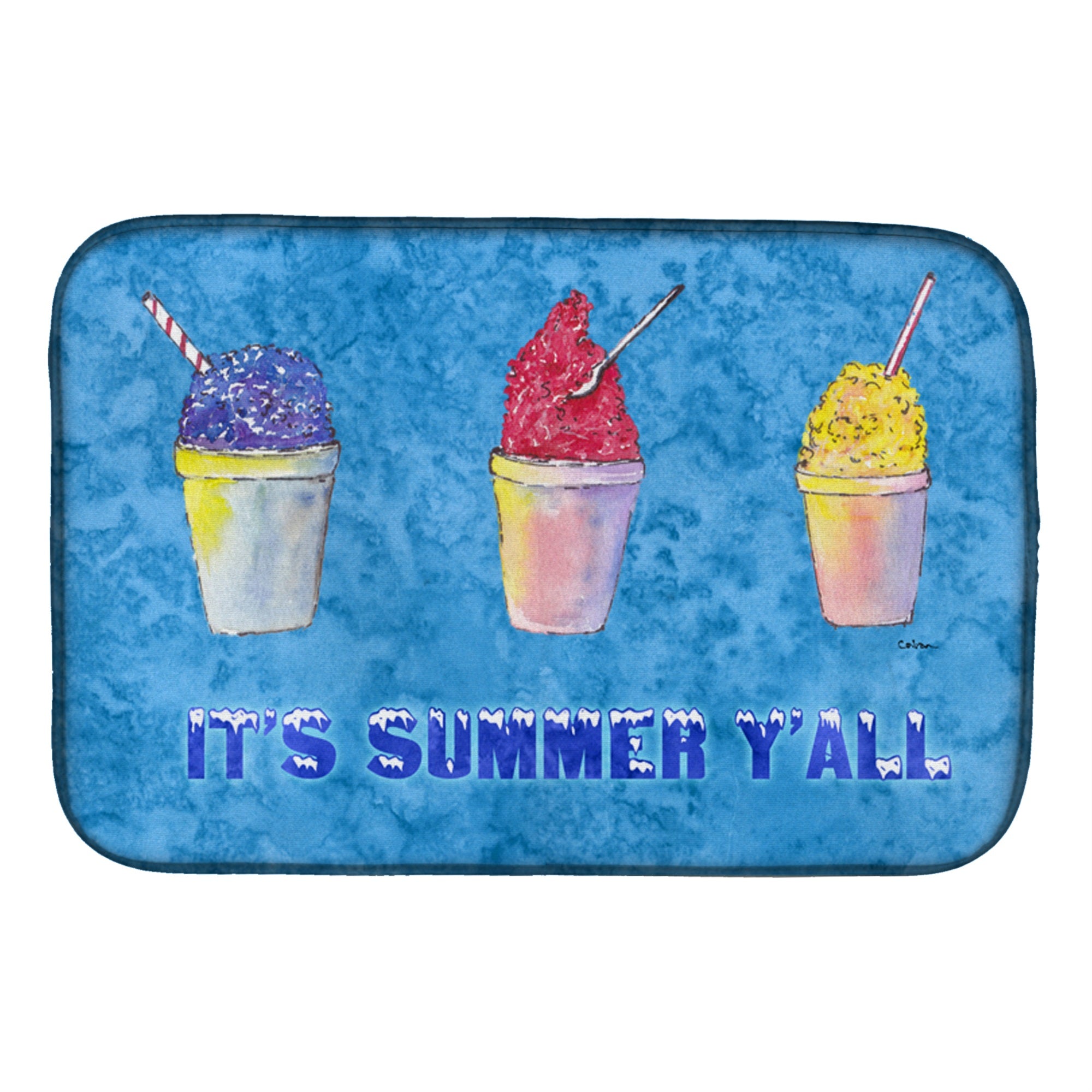 Caroline'S Treasures Snowballs And Snow Cones Dish Drying Mat, 14 X 21, Multicolor