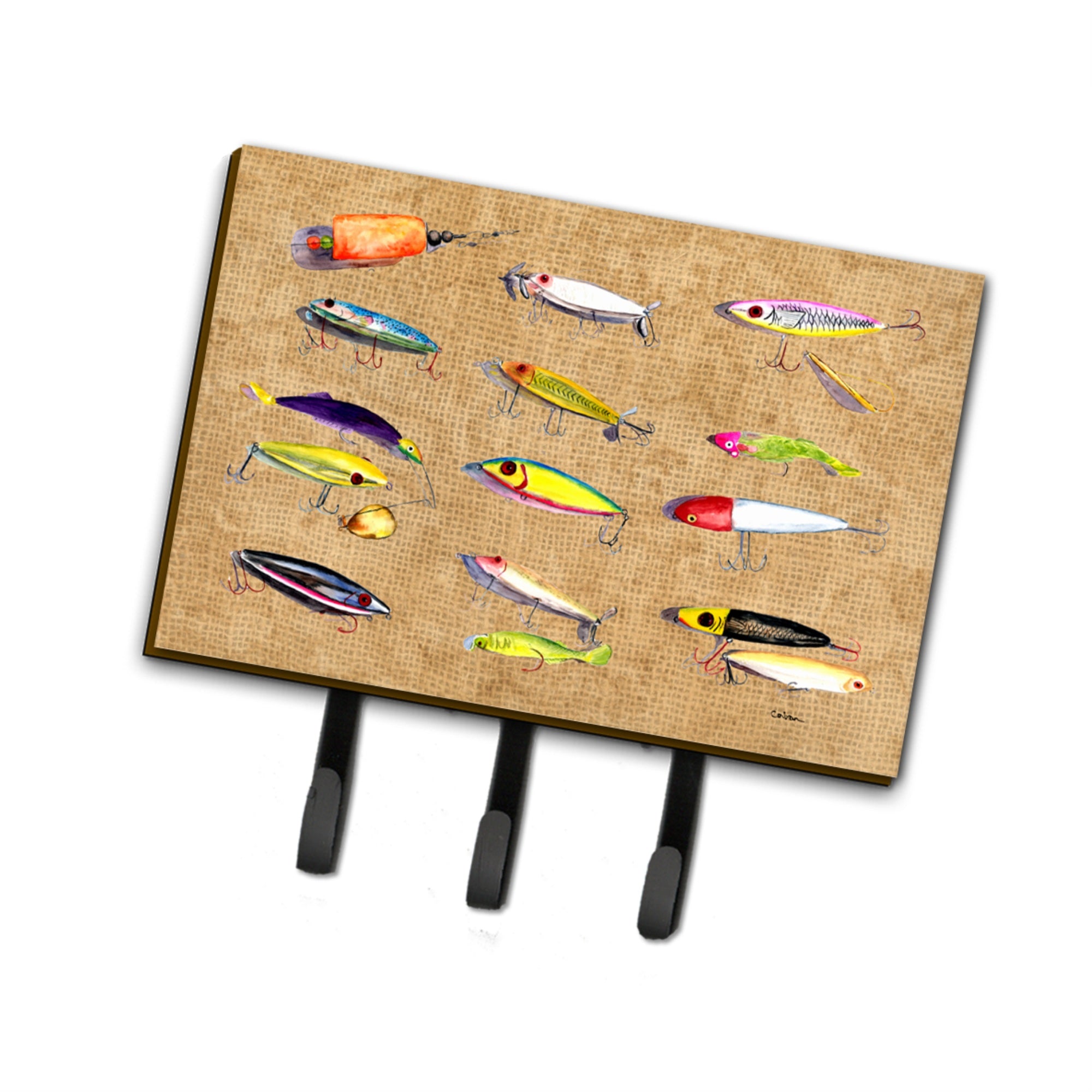 Caroline'S Treasures 8796Th68 Fishing Lures Leash Or Key Holder, Large, Multicolor