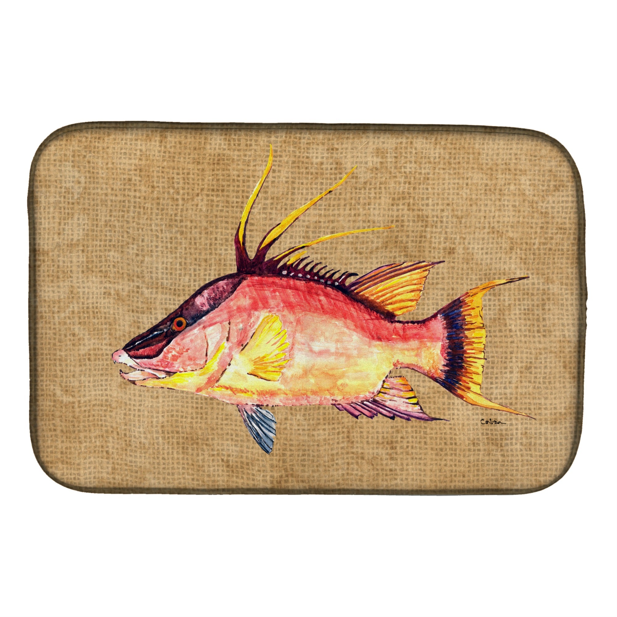 Caroline'S Treasures 8803Ddm Dish Drying Mat, 14 X 21, Multicolor