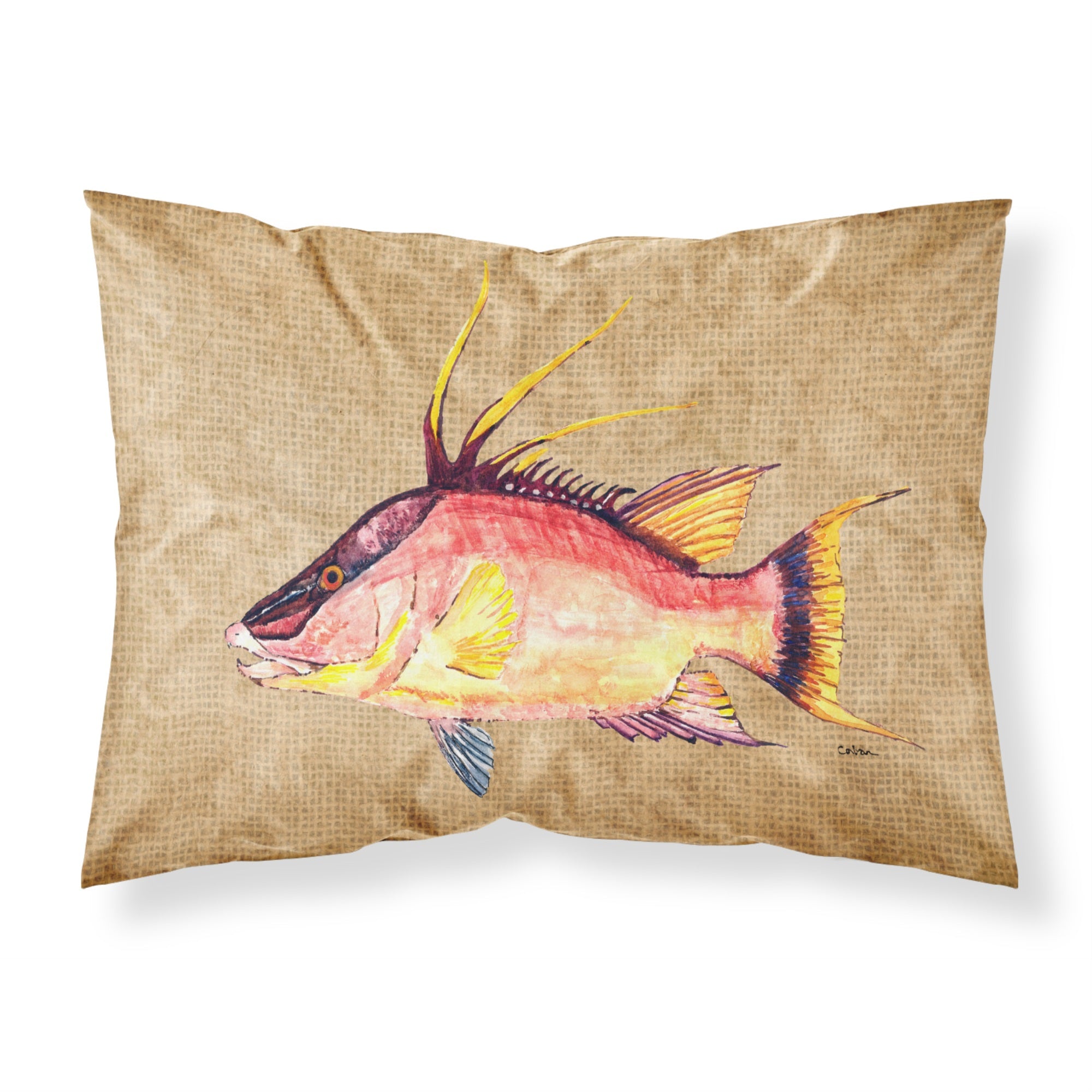 Caroline'S Treasures 8803Pillowcase Hog Snapper Moisture Wicking Fabric Standard Pillowcase, Large, Multicolor
