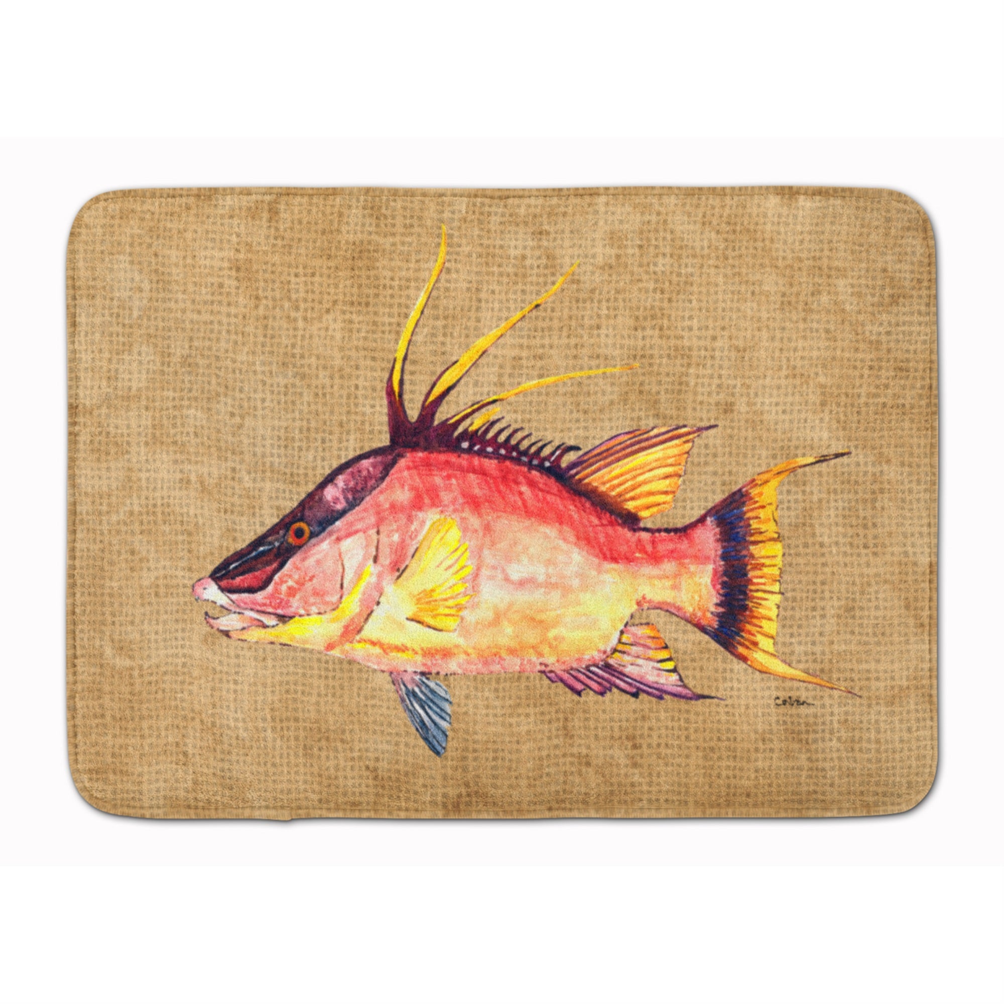 Caroline'S Treasures Hog Snapper Floor Mat, 19 X 27, Multicolor