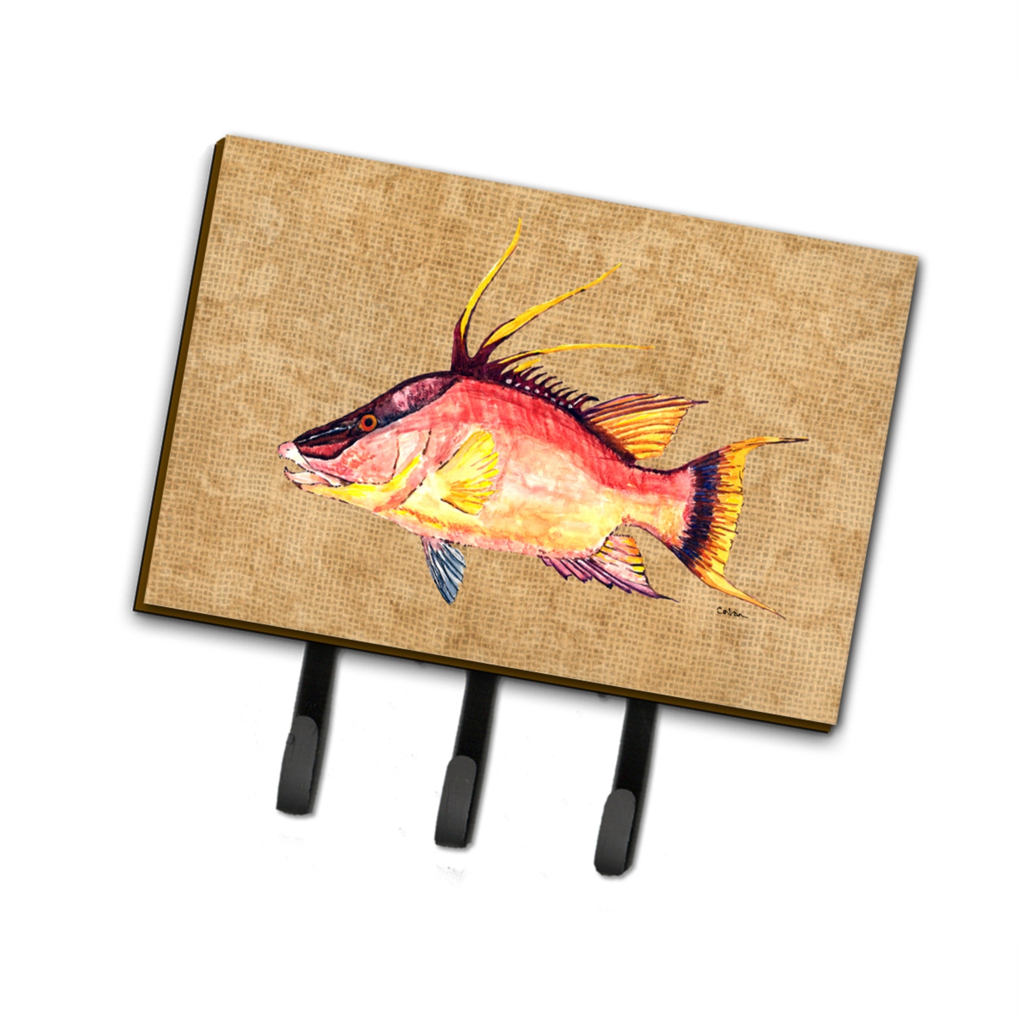 Caroline'S Treasures 8803Th68 Hog Snapper Leash Or Key Holder, Large, Multicolor