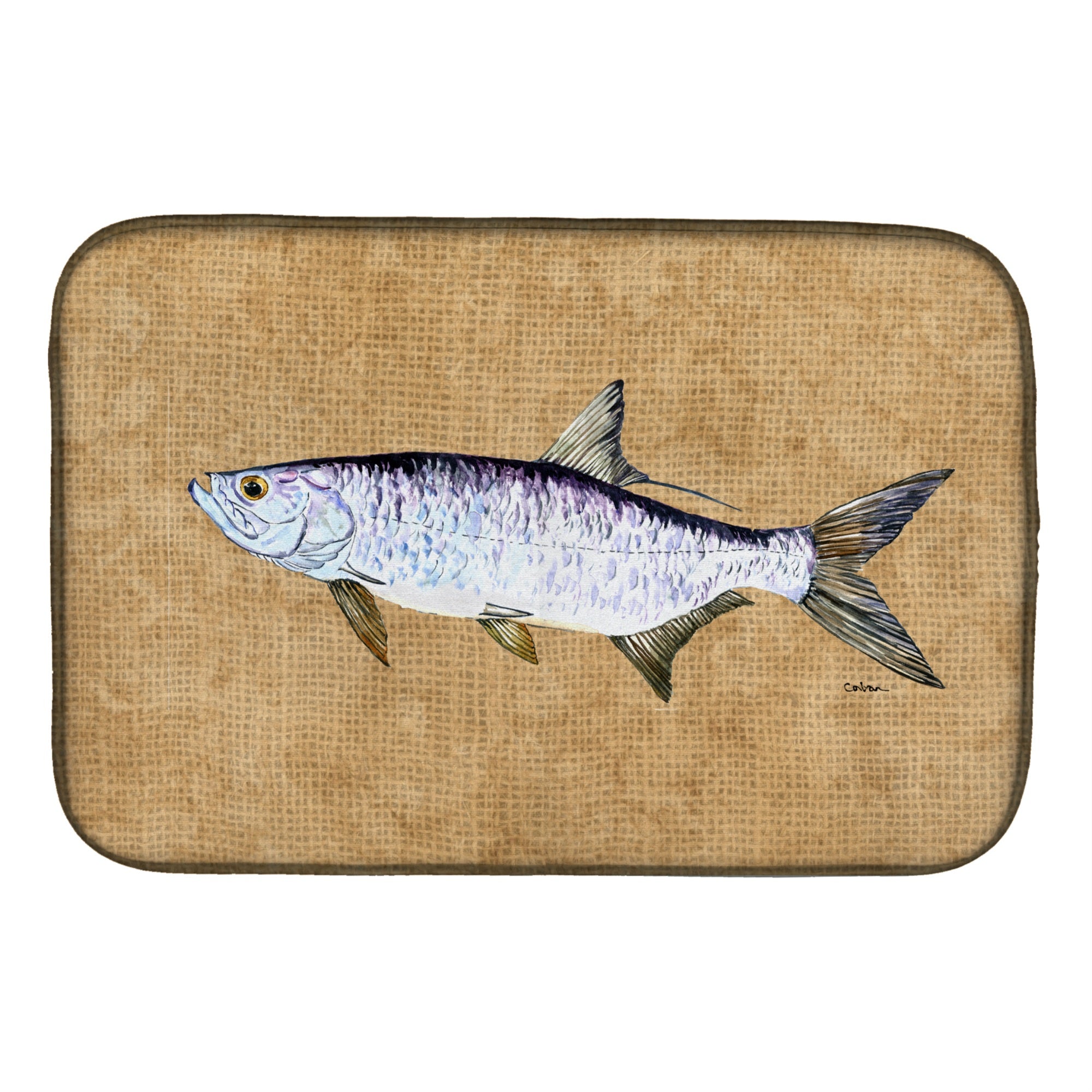 Caroline'S Treasures Tarpon Dish Drying Mat, 14 X 21, Multicolor