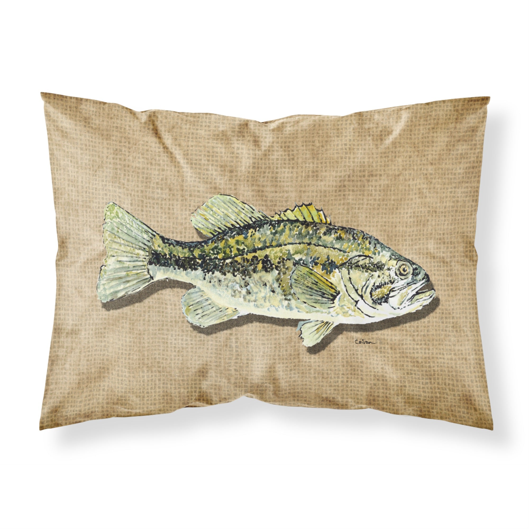 Caroline'S Treasures 8806Pillowcase Small Mouth Bass Moisture Wicking Fabric Standard Pillowcase, Large, Multicolor