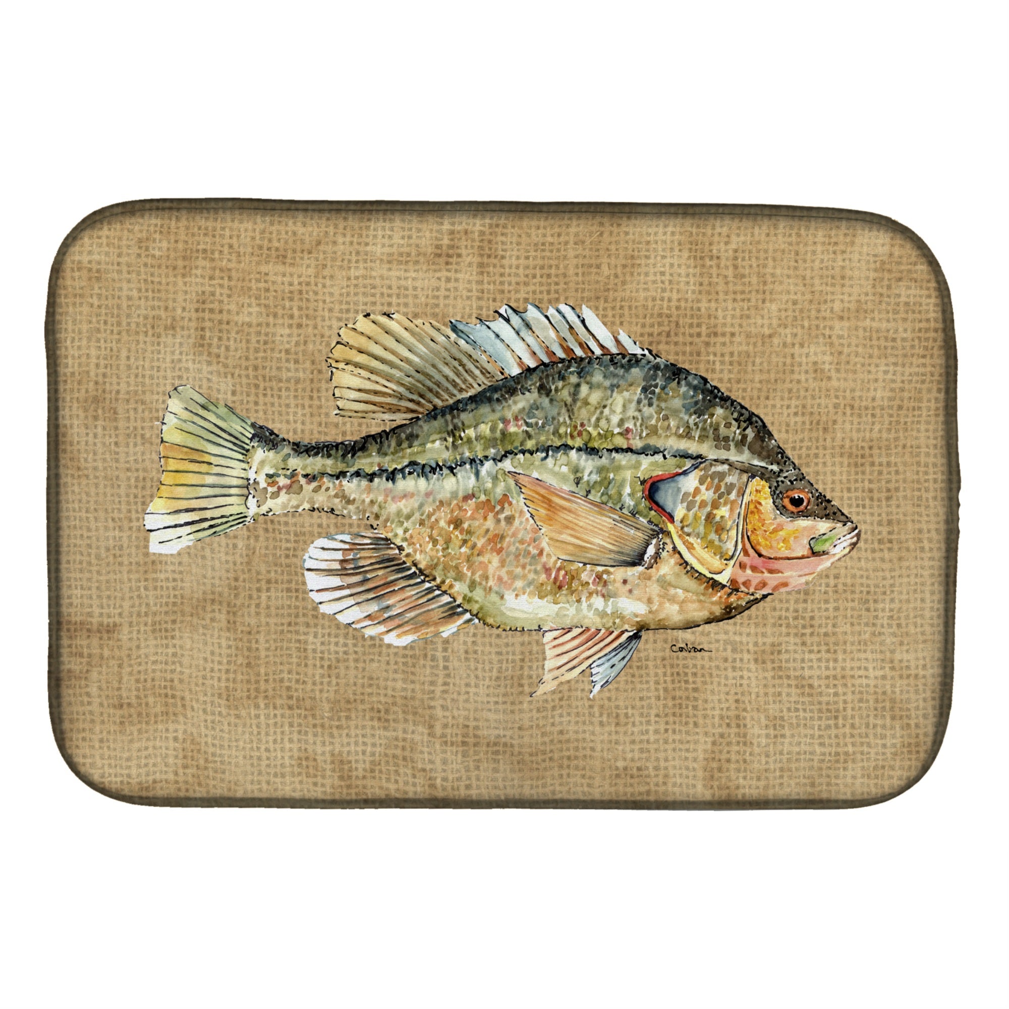Caroline'S Treasures Croppie Dish Drying Mat, 14 X 21, Multicolor