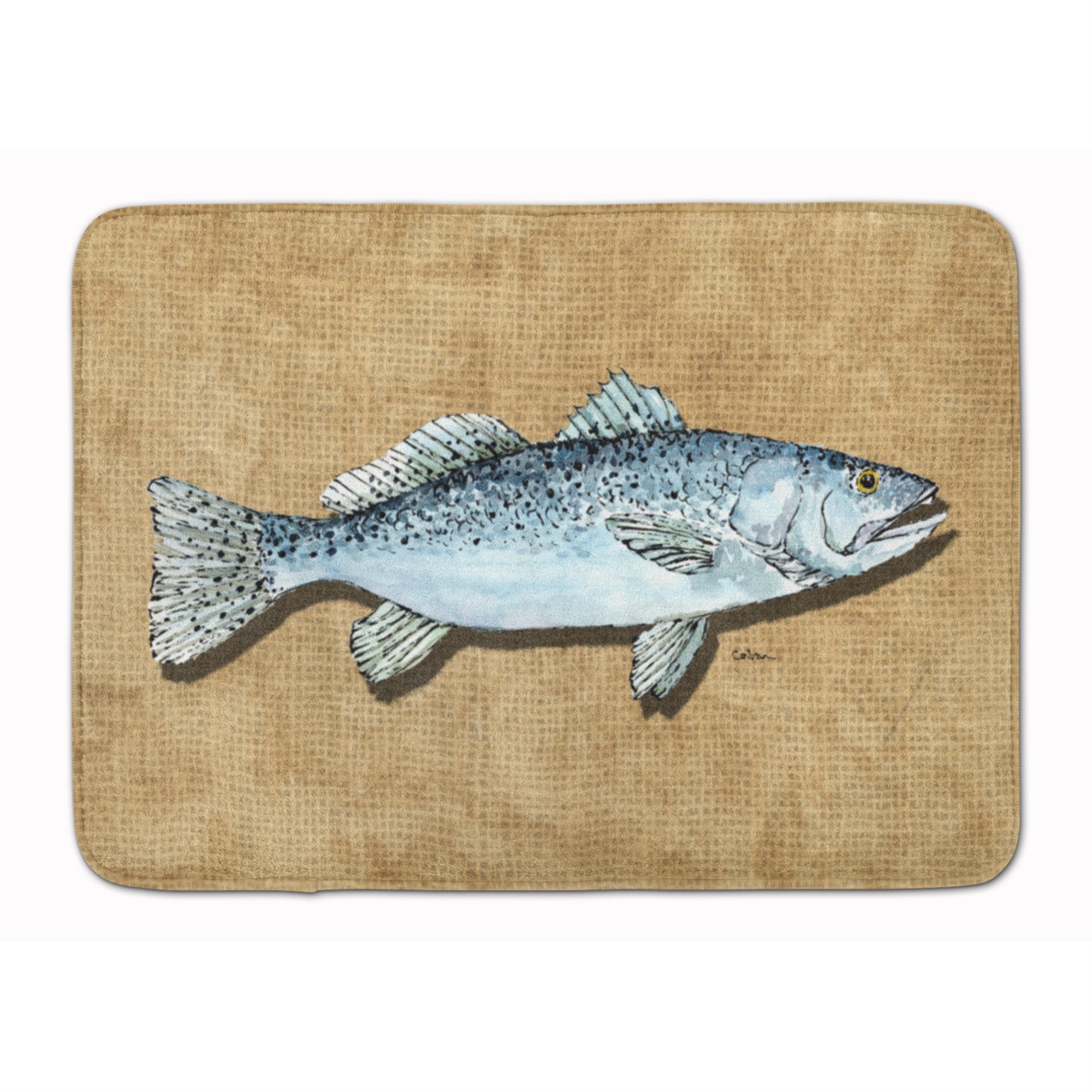 Caroline'S Treasures Speckled Trout Floor Mat, 19 X 27, Multicolor
