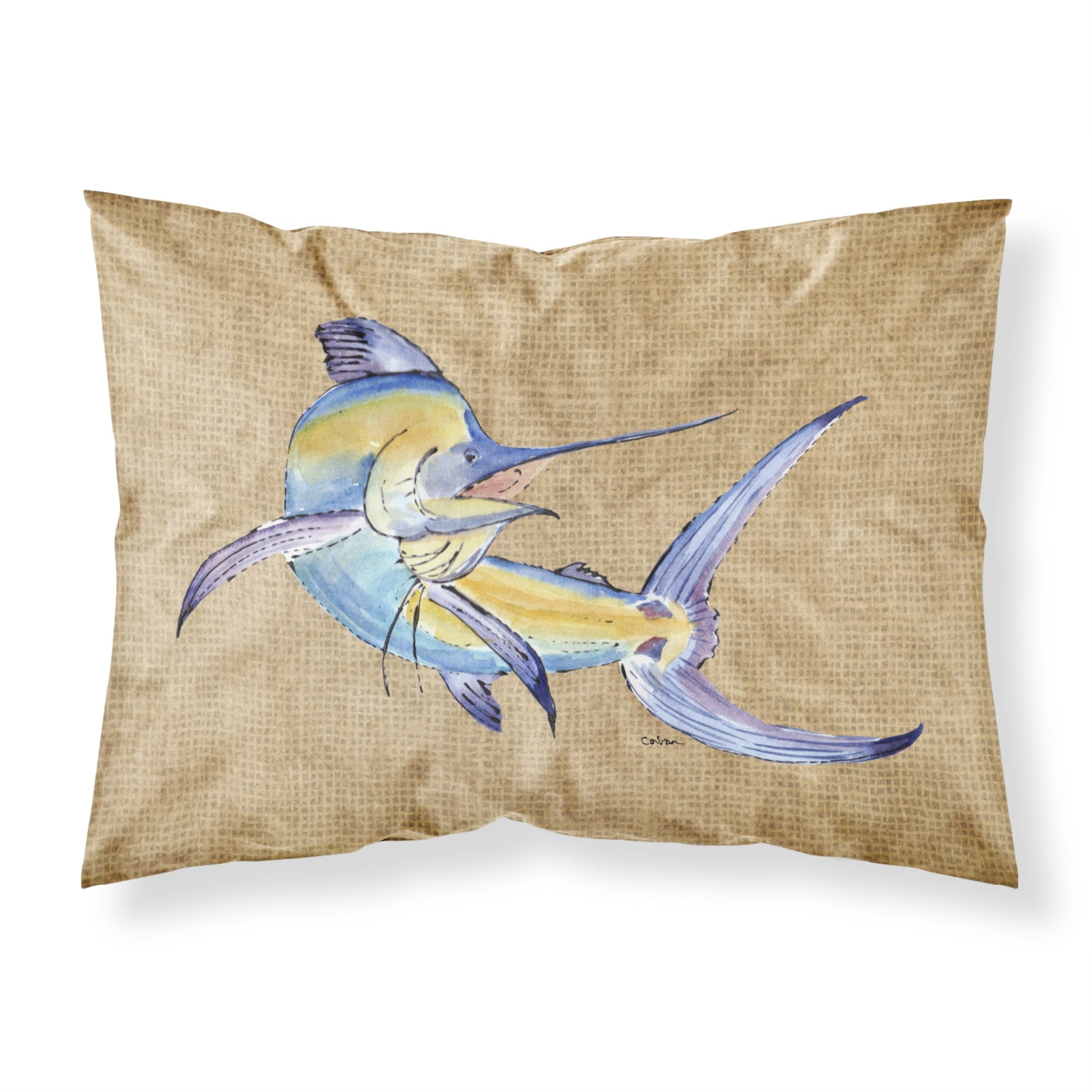 Caroline'S Treasures 8811Pillowcase Blue Marlin Moisture Wicking Fabric Standard Pillowcase, Large, Multicolor