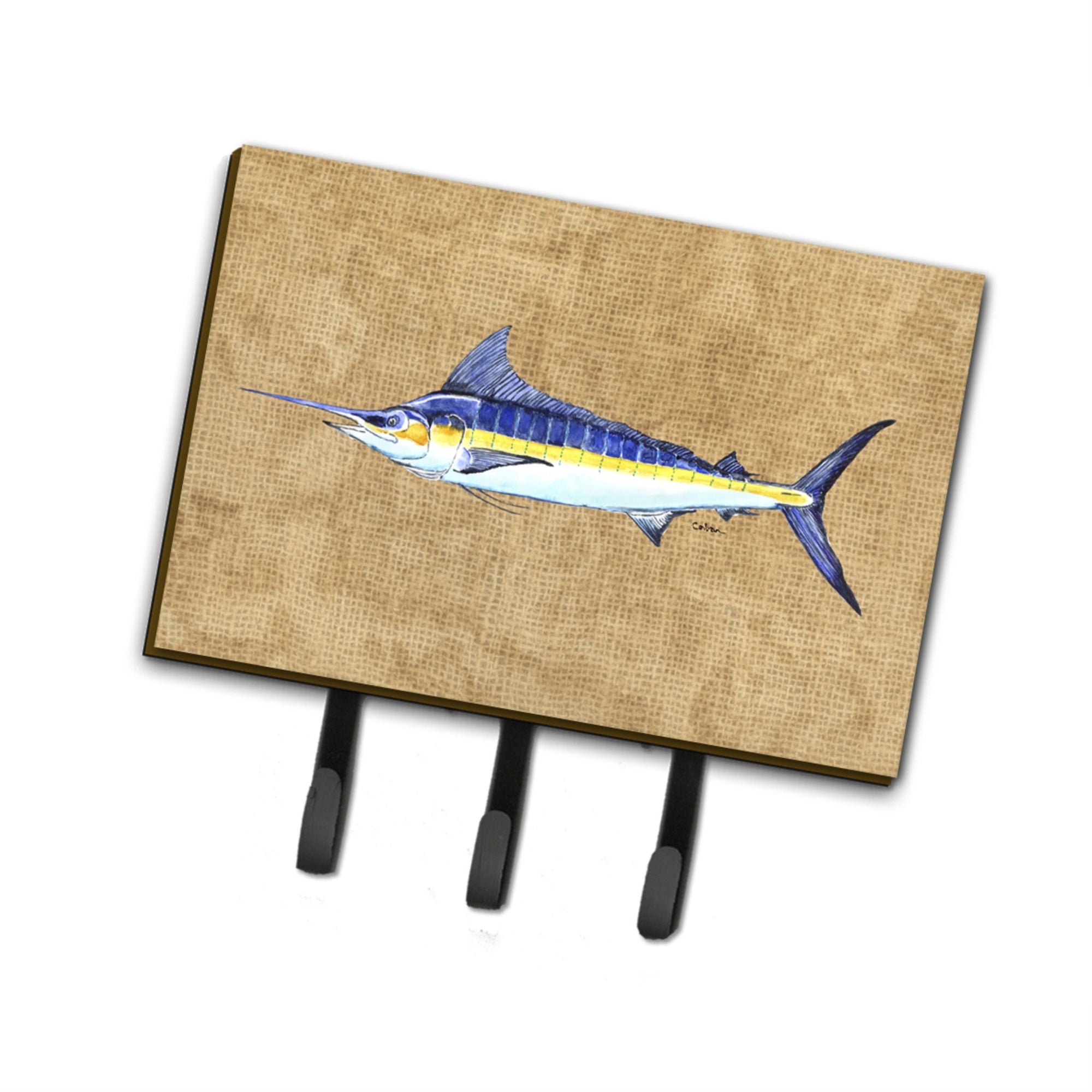 Caroline'S Treasures 8818Th68 Blue Marlin Leash Or Key Holder, Large, Multicolor