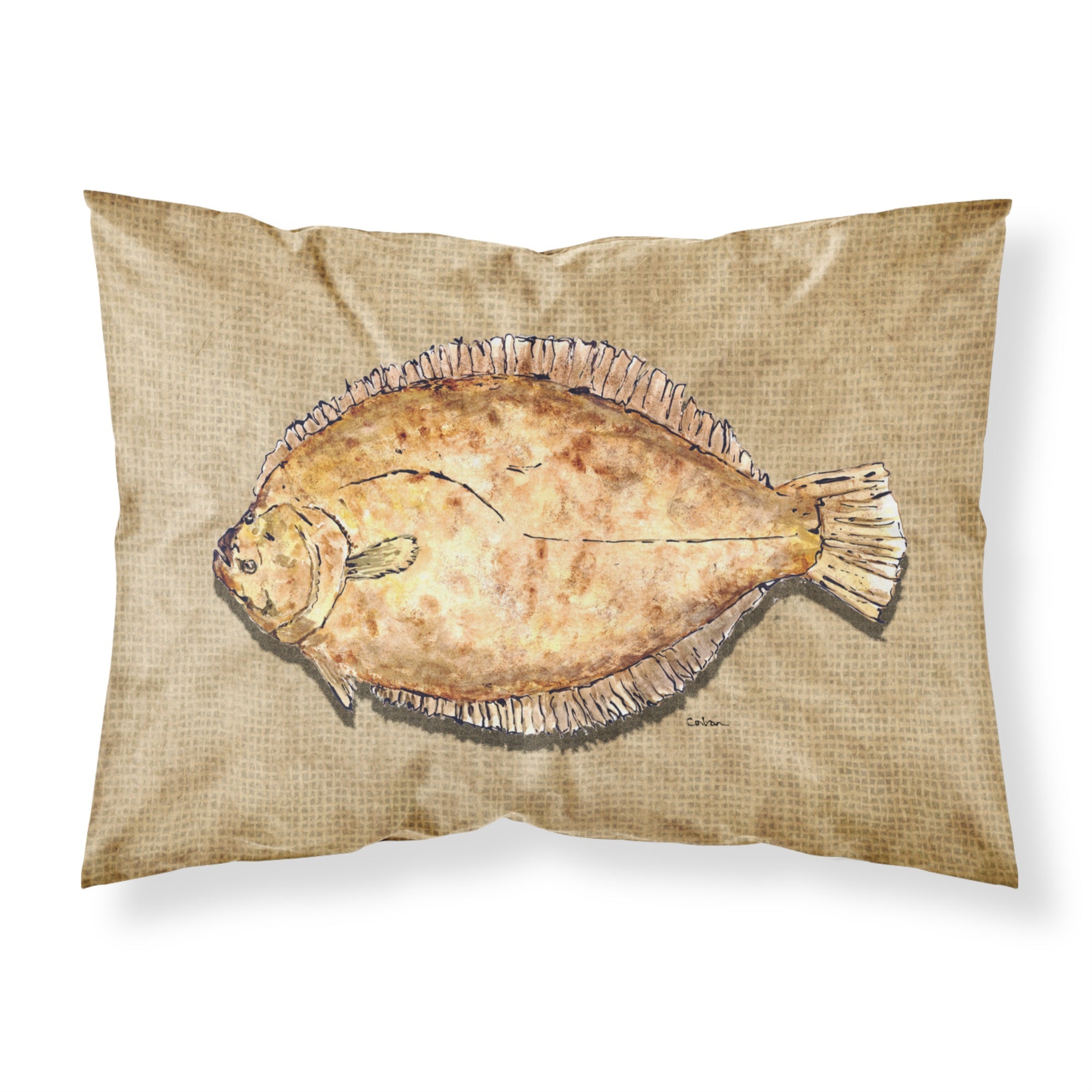 Caroline'S Treasures 8821Pillowcase Flounder Moisture Wicking Fabric Standard Pillowcase, Large, Multicolor