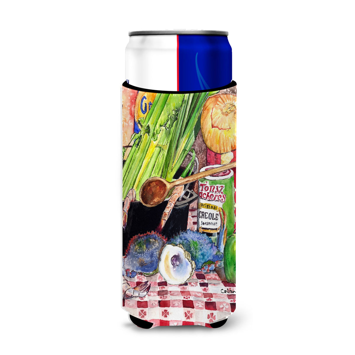 Recipe For Gumbo And Potato Salad  Flag Ultra Beverage Insulators For Slim Cans 8825-2Muk