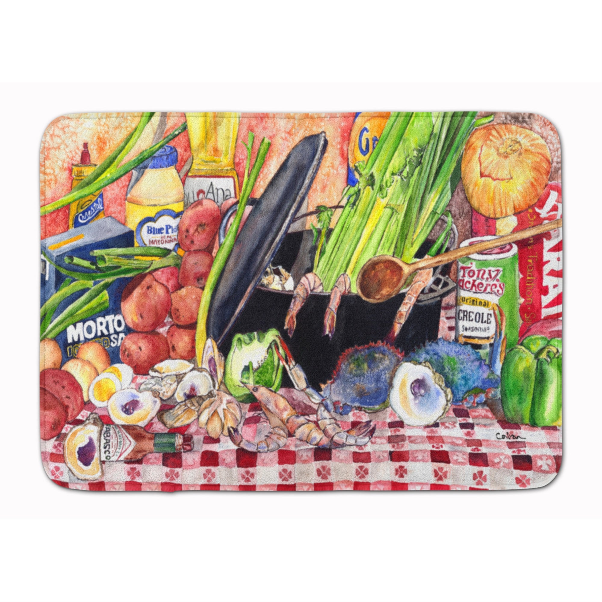 Caroline'S Treasures Gumbo And Potato Salad Floor Mat, 19 X 27, Multicolor