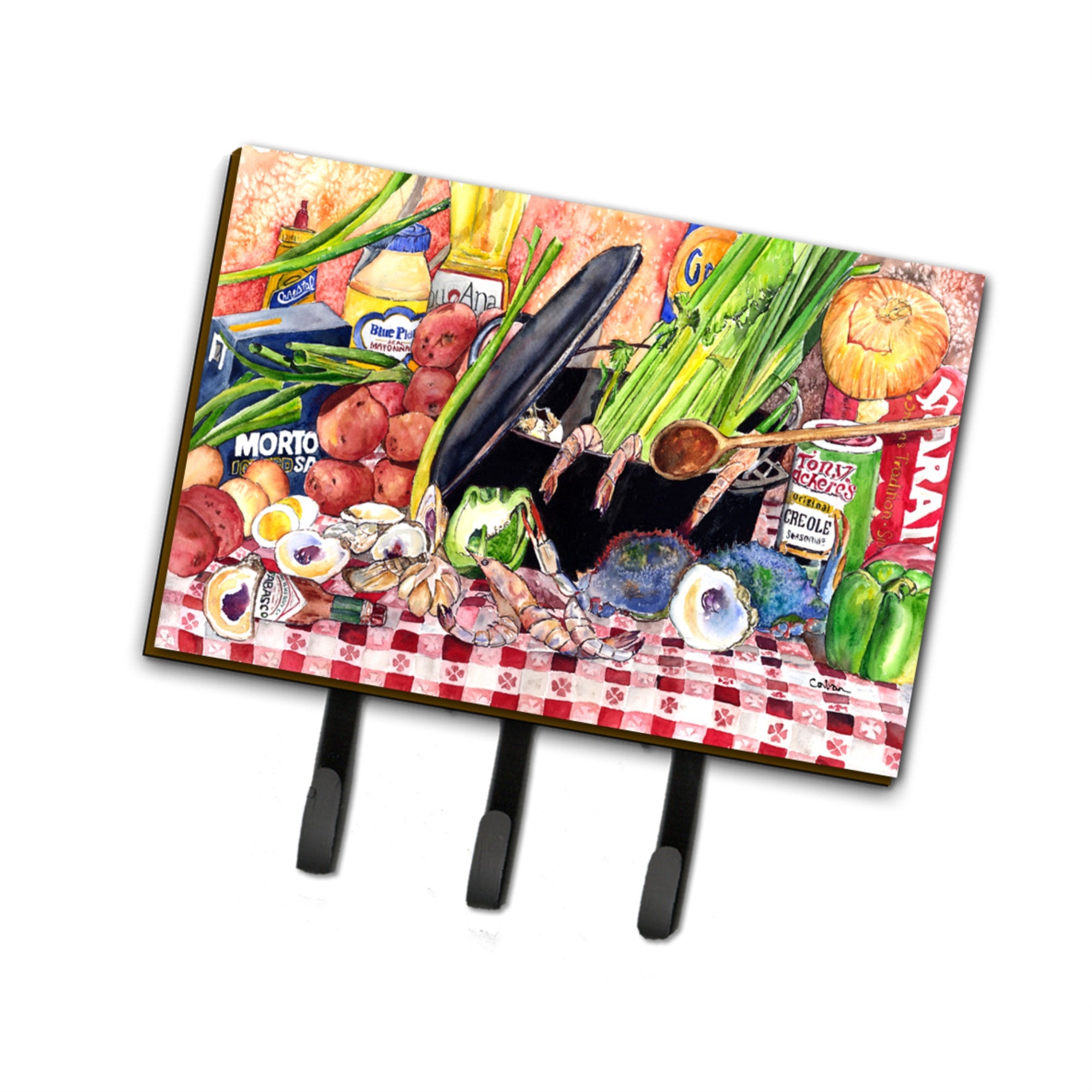 Caroline'S Treasures 8825Th68 Gumbo And Potato Salad Leash Or Key Holder, Large, Multicolor