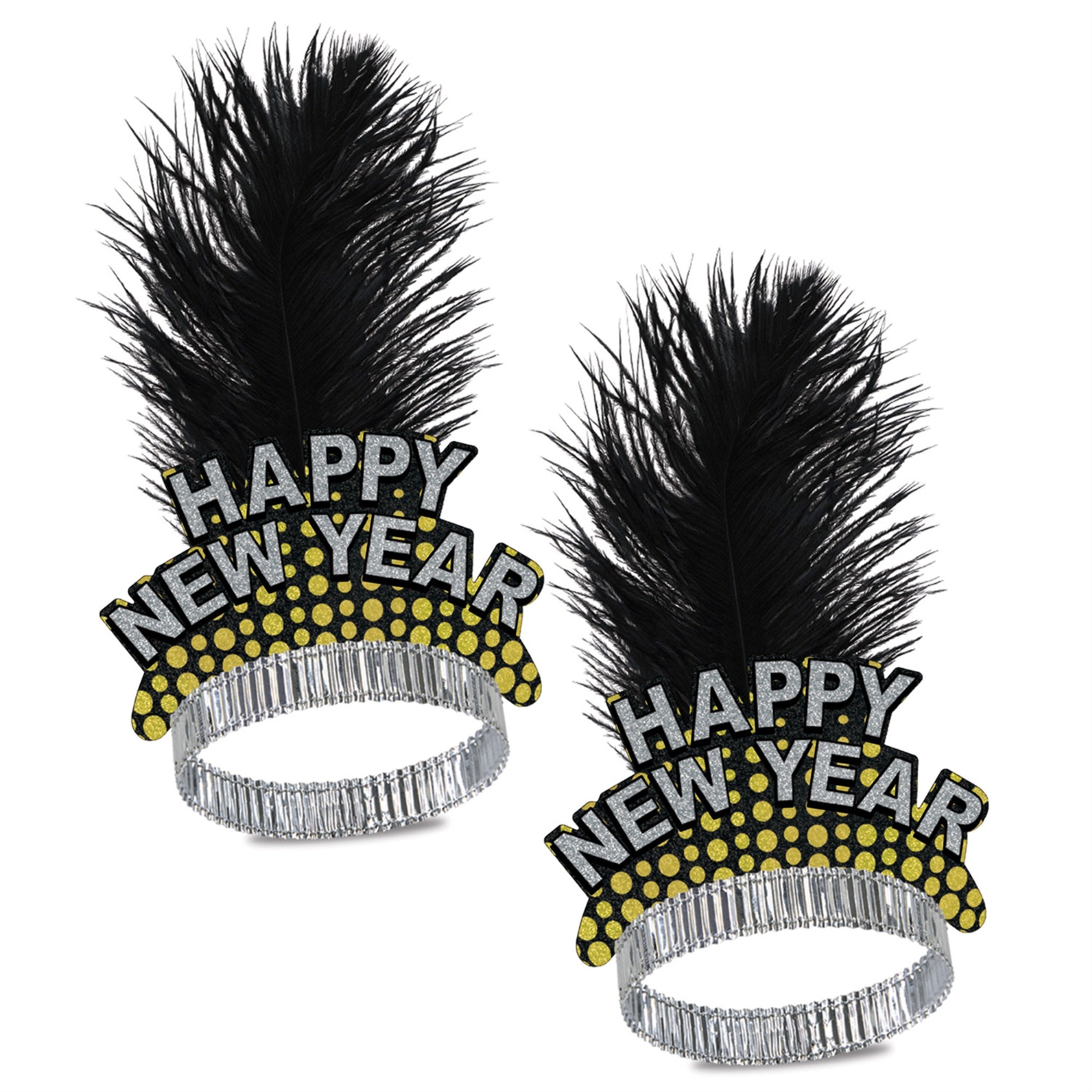 Silver & Gold Cheers To The Ny Tiara, (Pack Of 50)