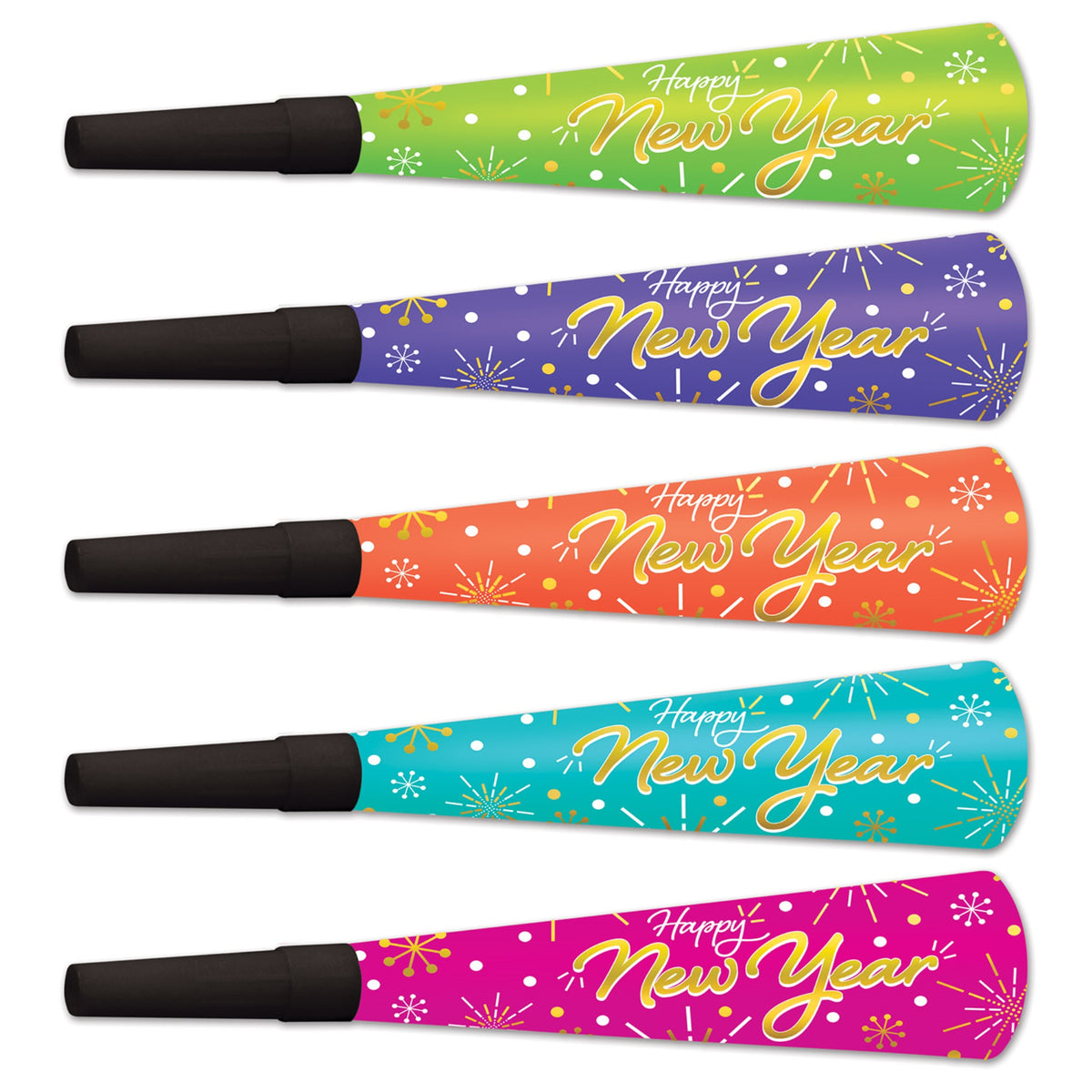 Neon Burst Horns, (Pack Of 100)