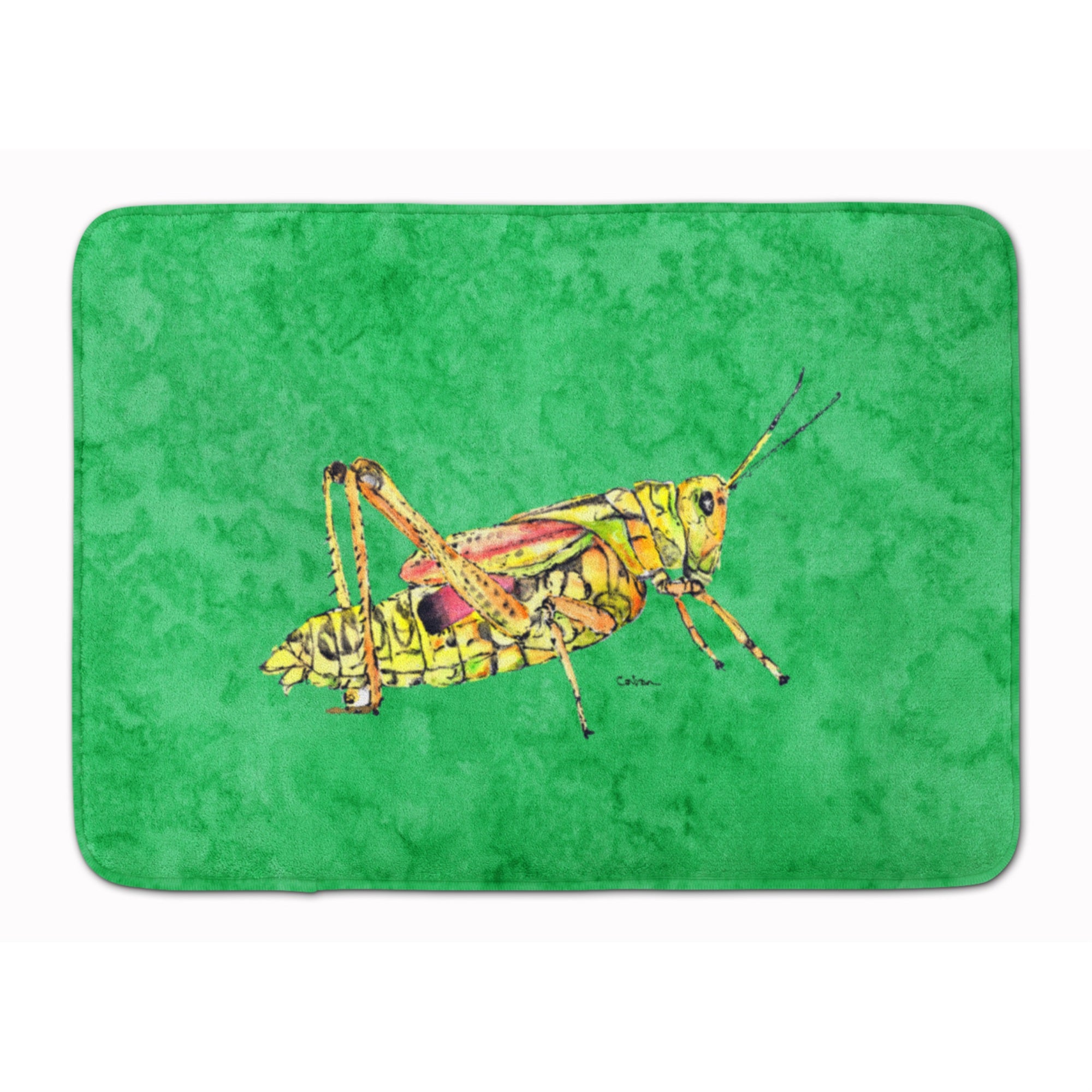 Caroline'S Treasures Grasshopper On Green Floor Mat, 19 X 27, Multicolor