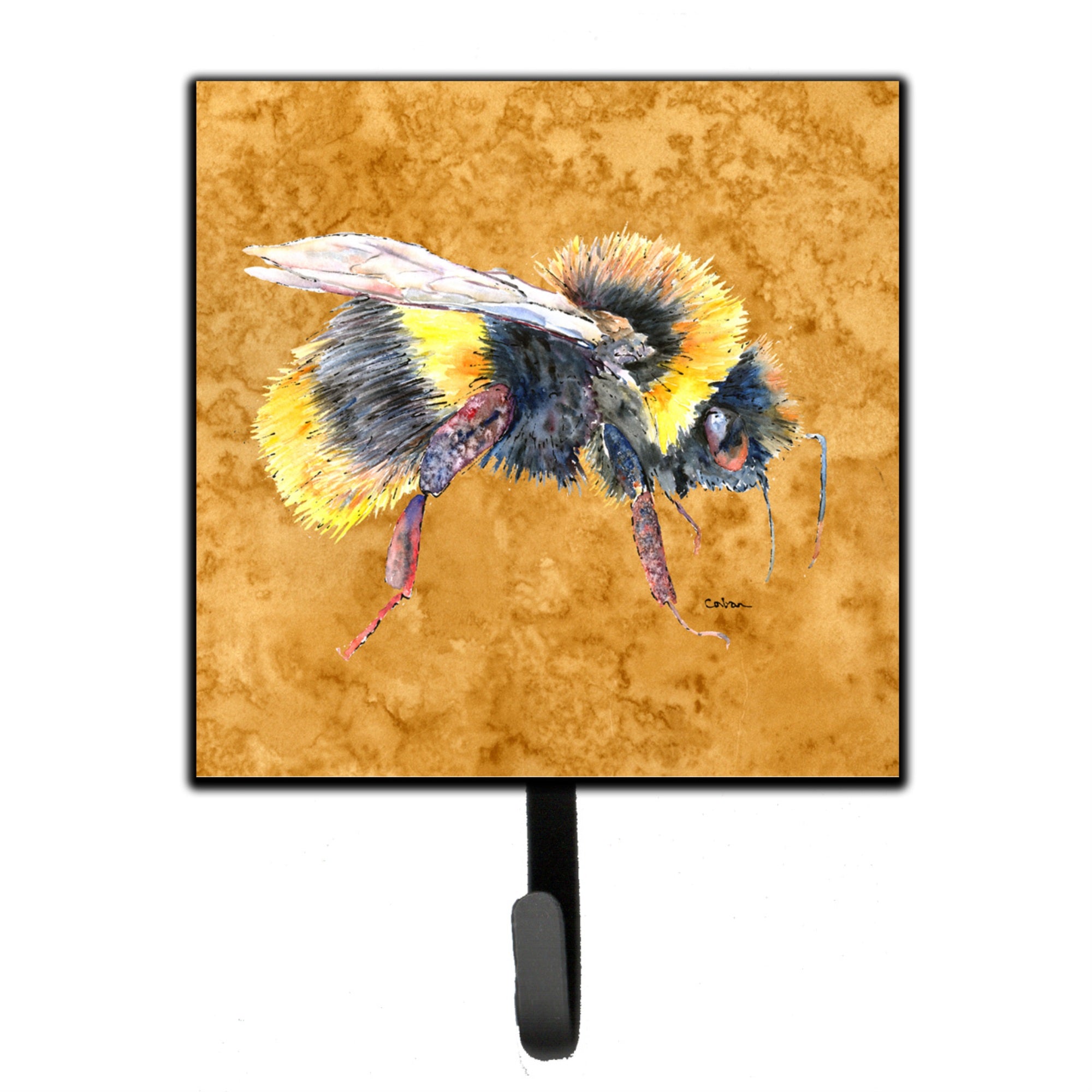 Caroline'S Treasures 8850Sh4 Bee On Gold Leash Or Key Holder, Small, Multicolor