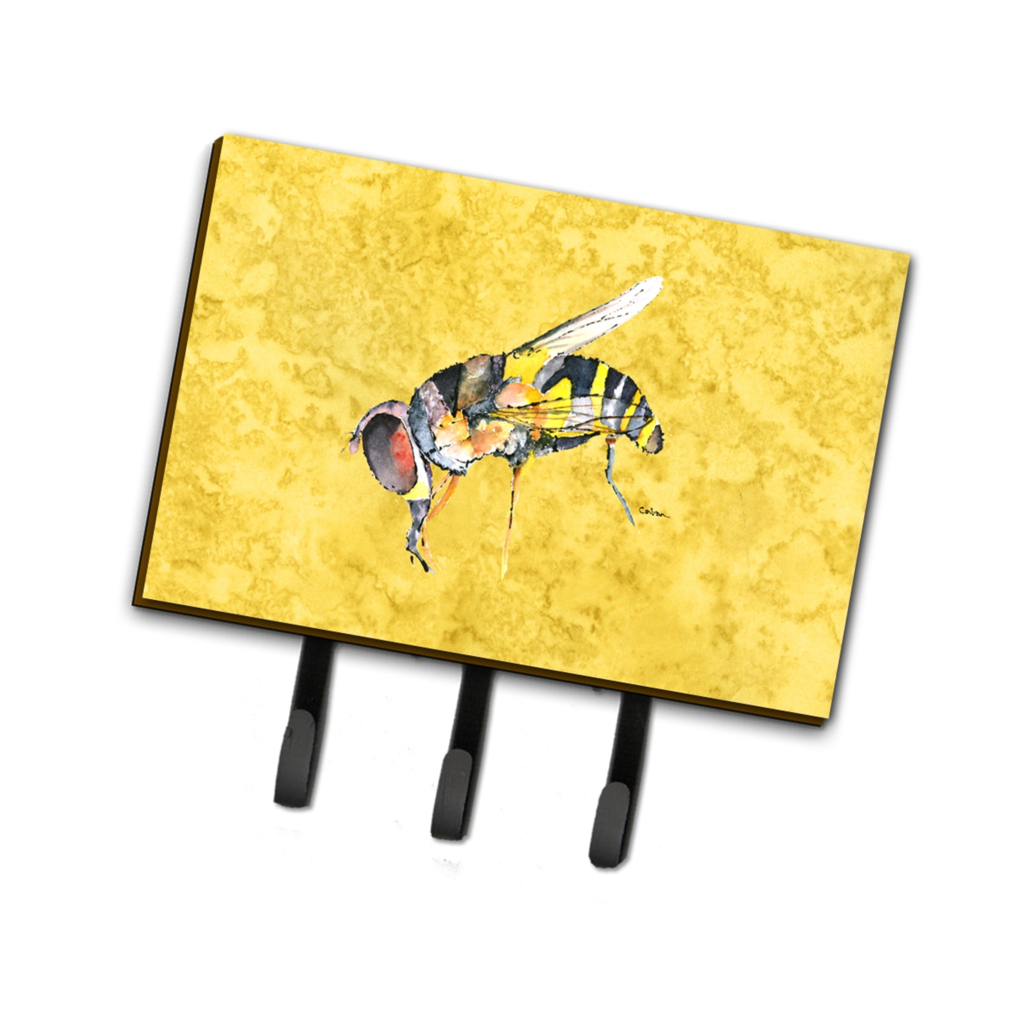 Caroline'S Treasures 8851Th68 Bee On Yellow Leash Or Key Holder, Large, Multicolor