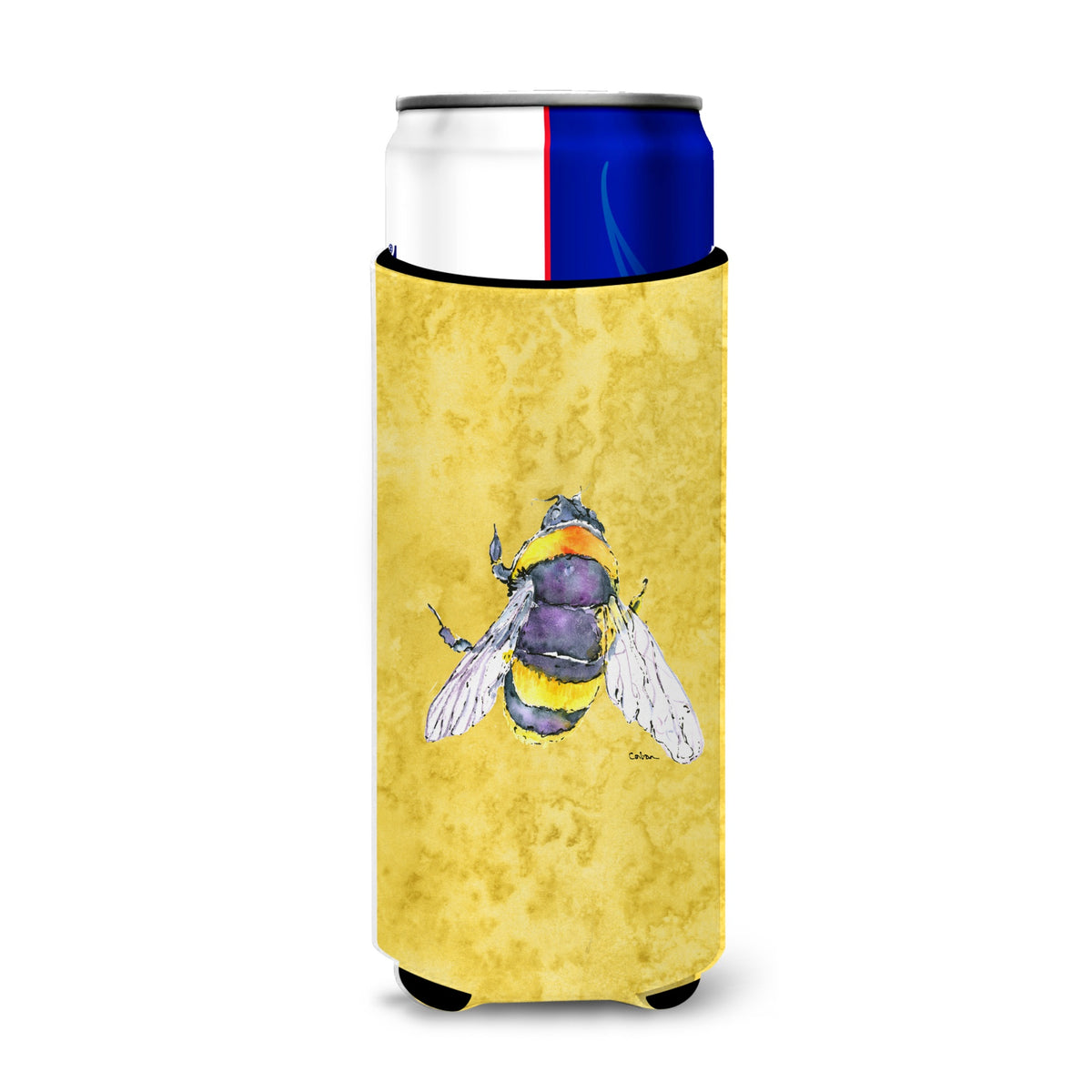 Bee On Yellow Ultra Beverage Insulators For Slim Cans 8852Muk