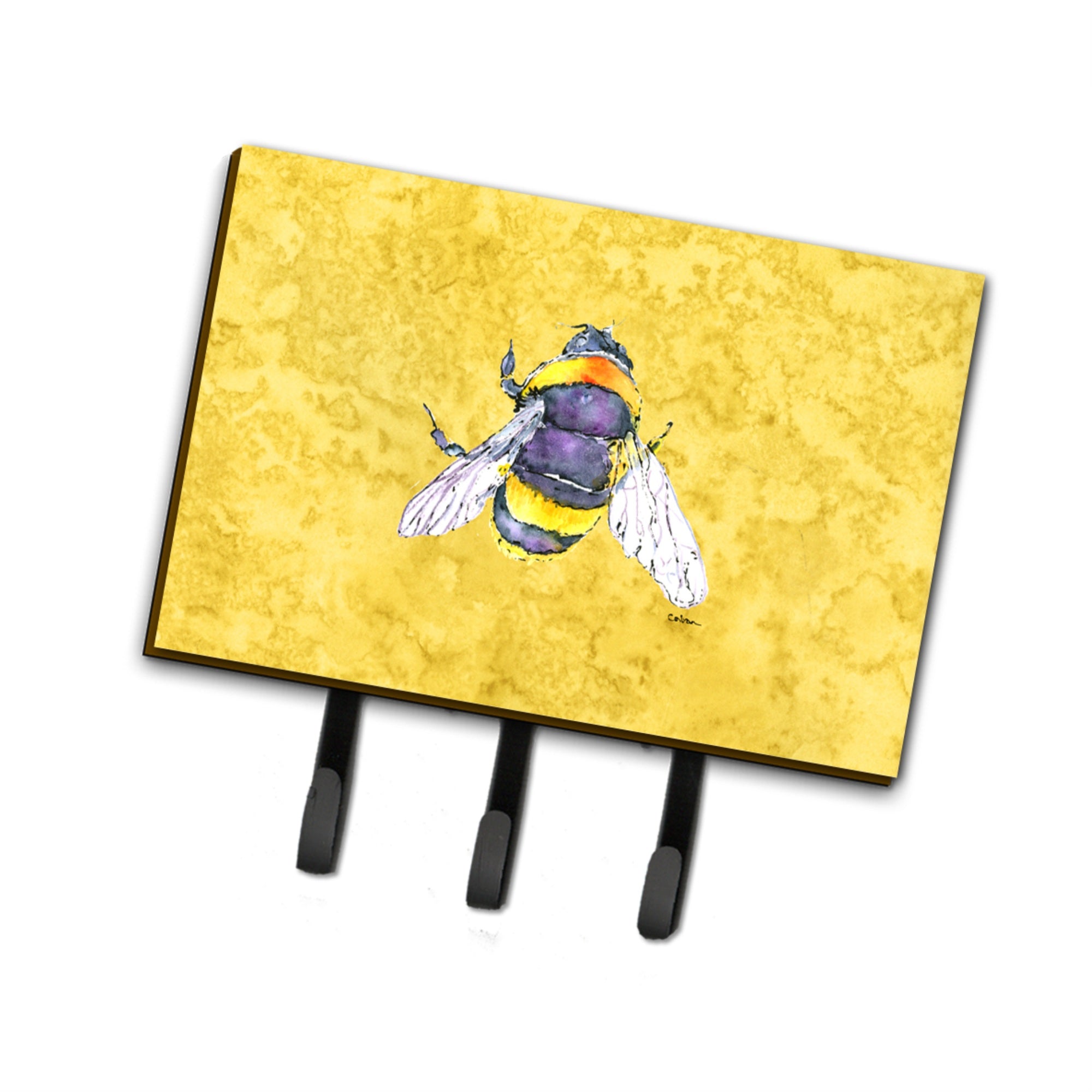 Caroline'S Treasures 8852Th68 Bee On Yellow Leash Or Key Holder, Large, Multicolor