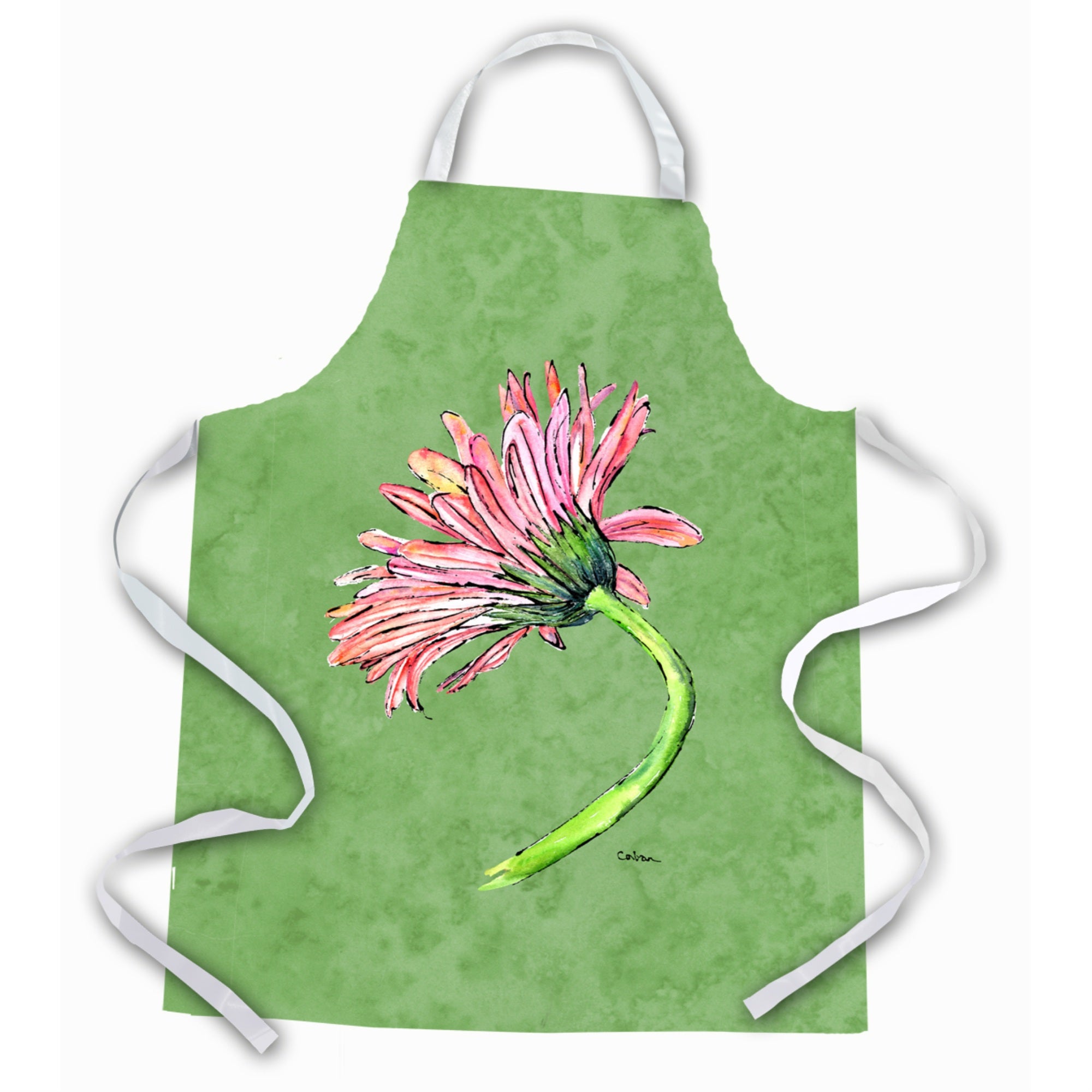 Caroline'S Treasures 8853Apron Gerber Daisy Pink Apron, Large, Multicolor