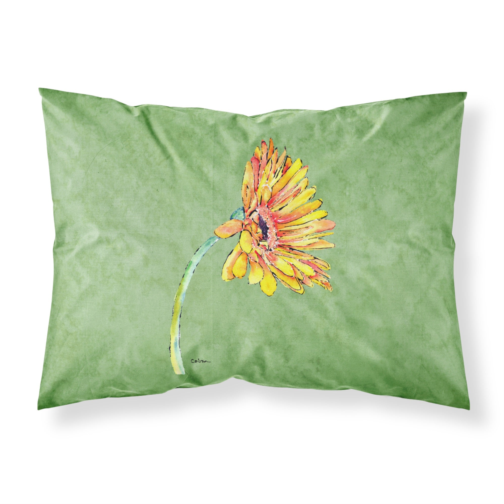 Caroline'S Treasures 8854Pillowcase Gerber Daisy Orange Moisture Wicking Fabric Standard Pillowcase, Large, Multicolor