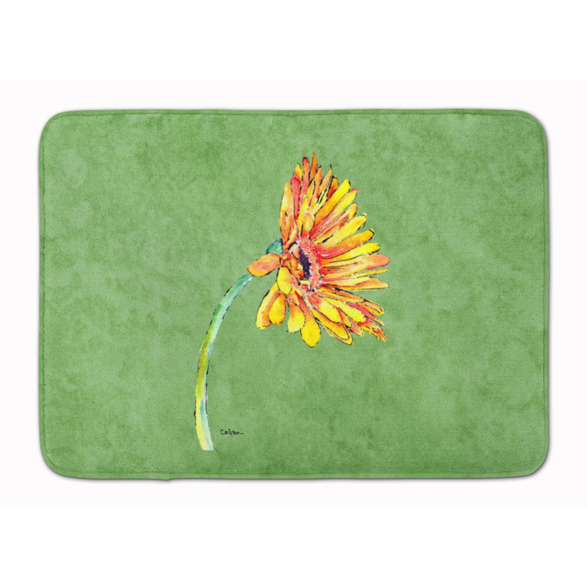 Caroline'S Treasures Gerber Daisy Orange Floor Mat, 19 X 27, Multicolor