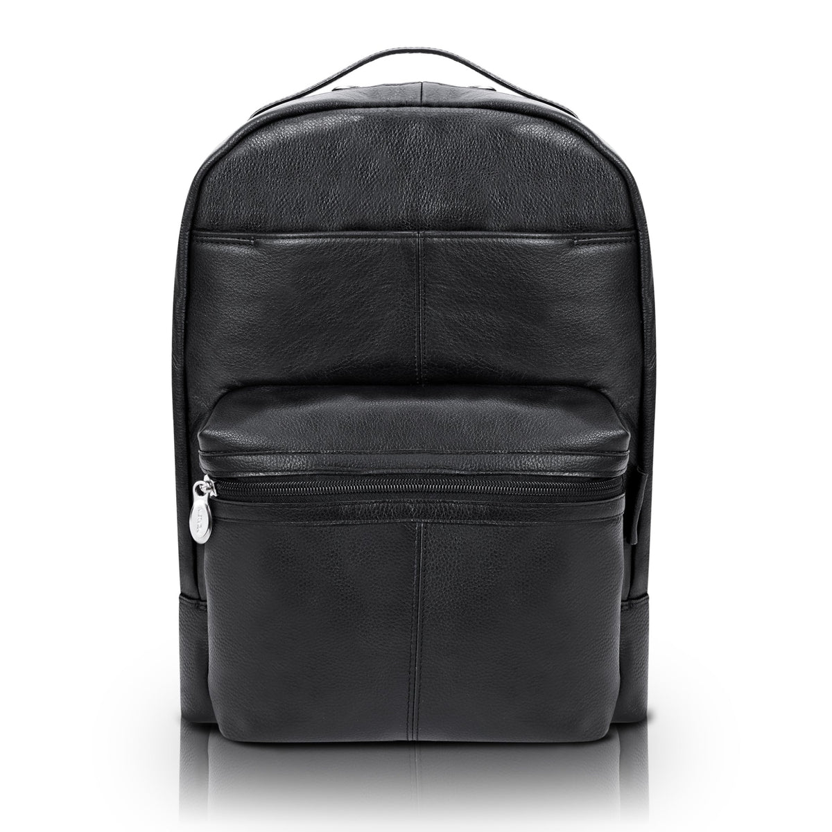 S Series | Parker | 15 Leather Dual Compartment Laptop Backpack - Black