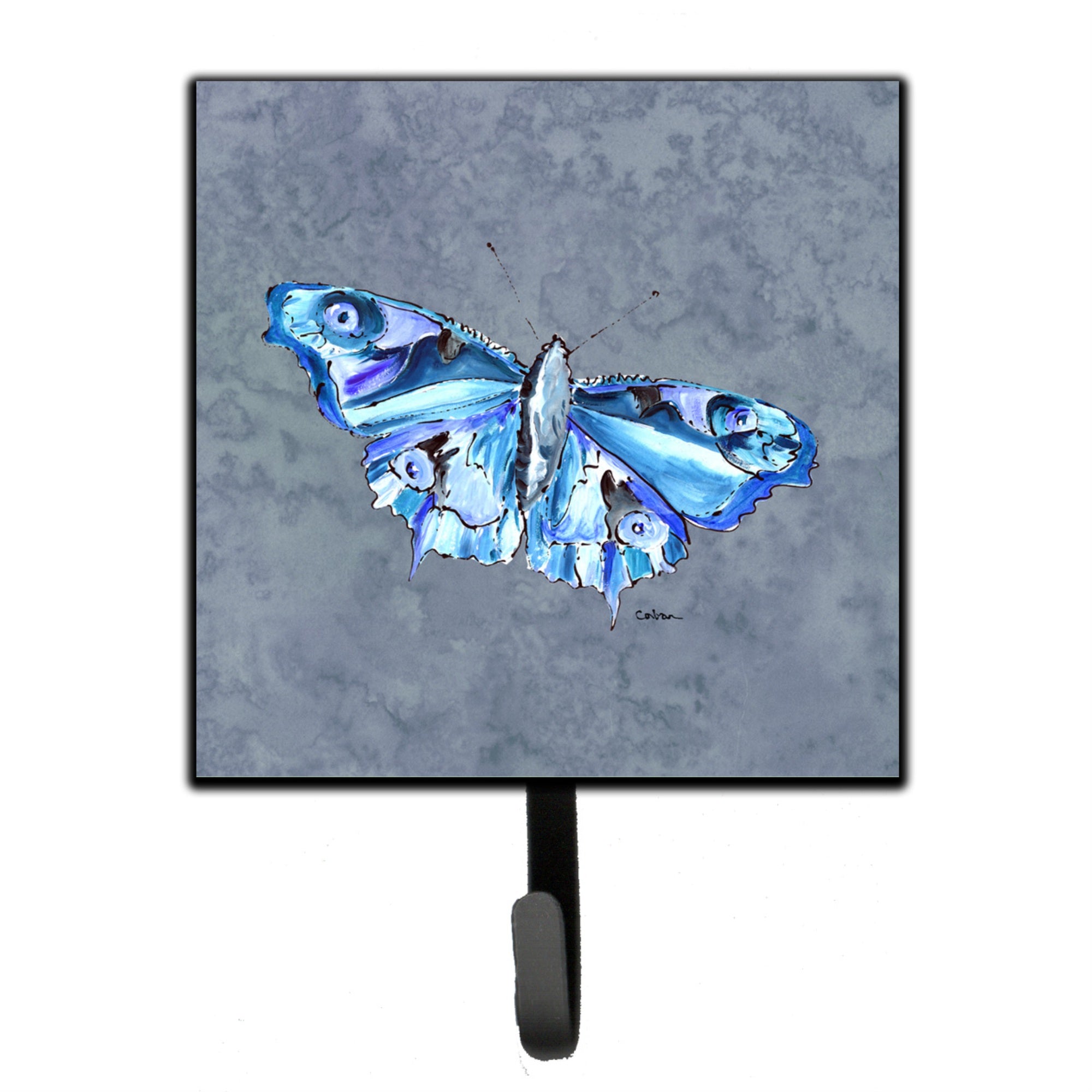 Caroline'S Treasures 8856Sh4 Butterfly On Gray Leash Or Key Holder, Small, Multicolor