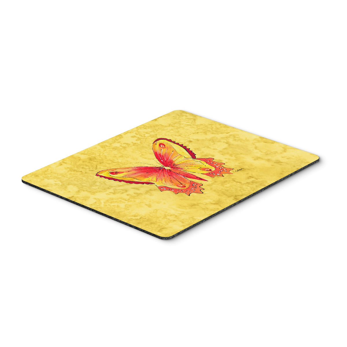 Caroline'S Treasures Butterfly On Yellow Mouse Pad/Hot Pad/Trivet (8857Mp)
