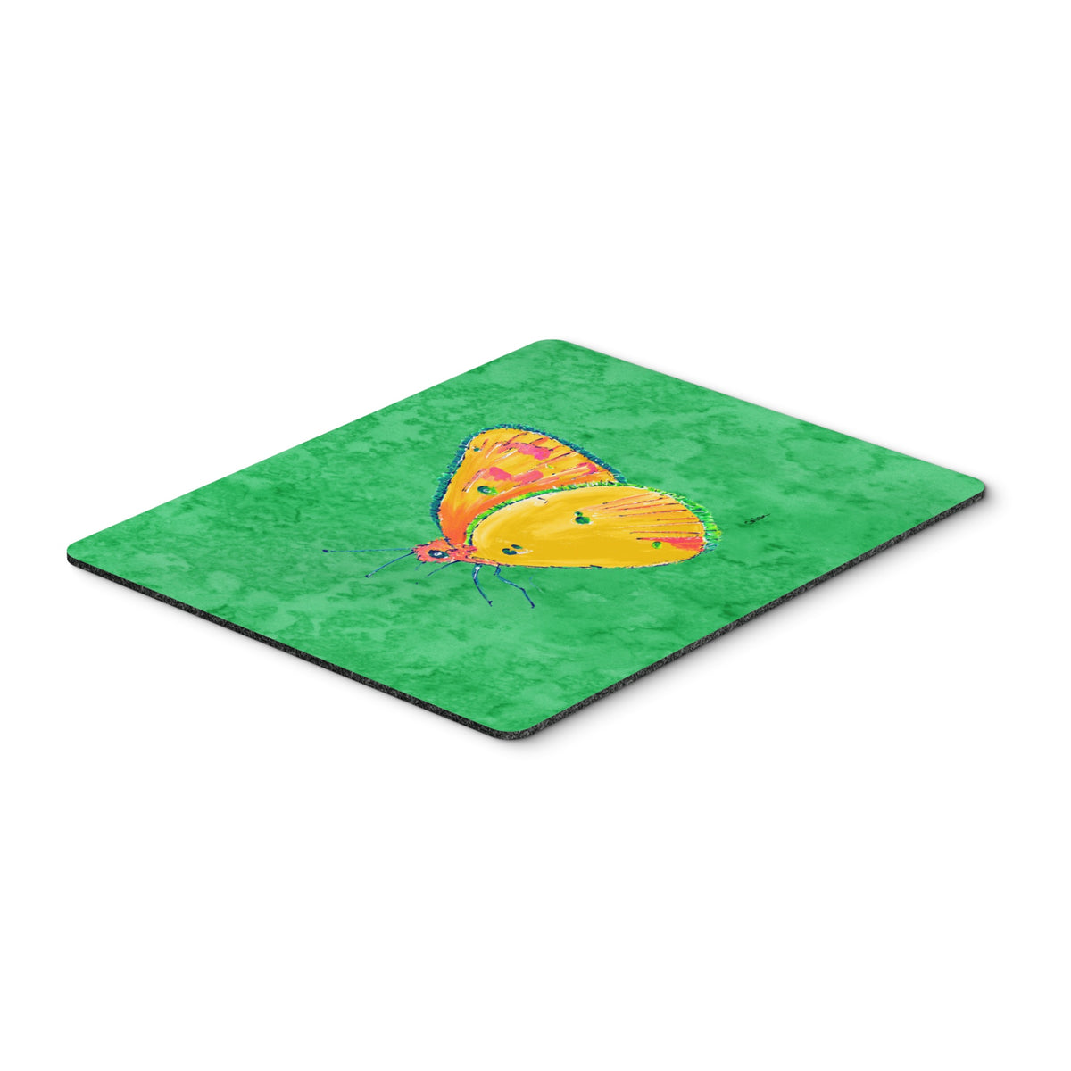 Caroline'S Treasures Butterfly Orange On Green Mouse Pad/Hot Pad/Trivet (8861Mp)