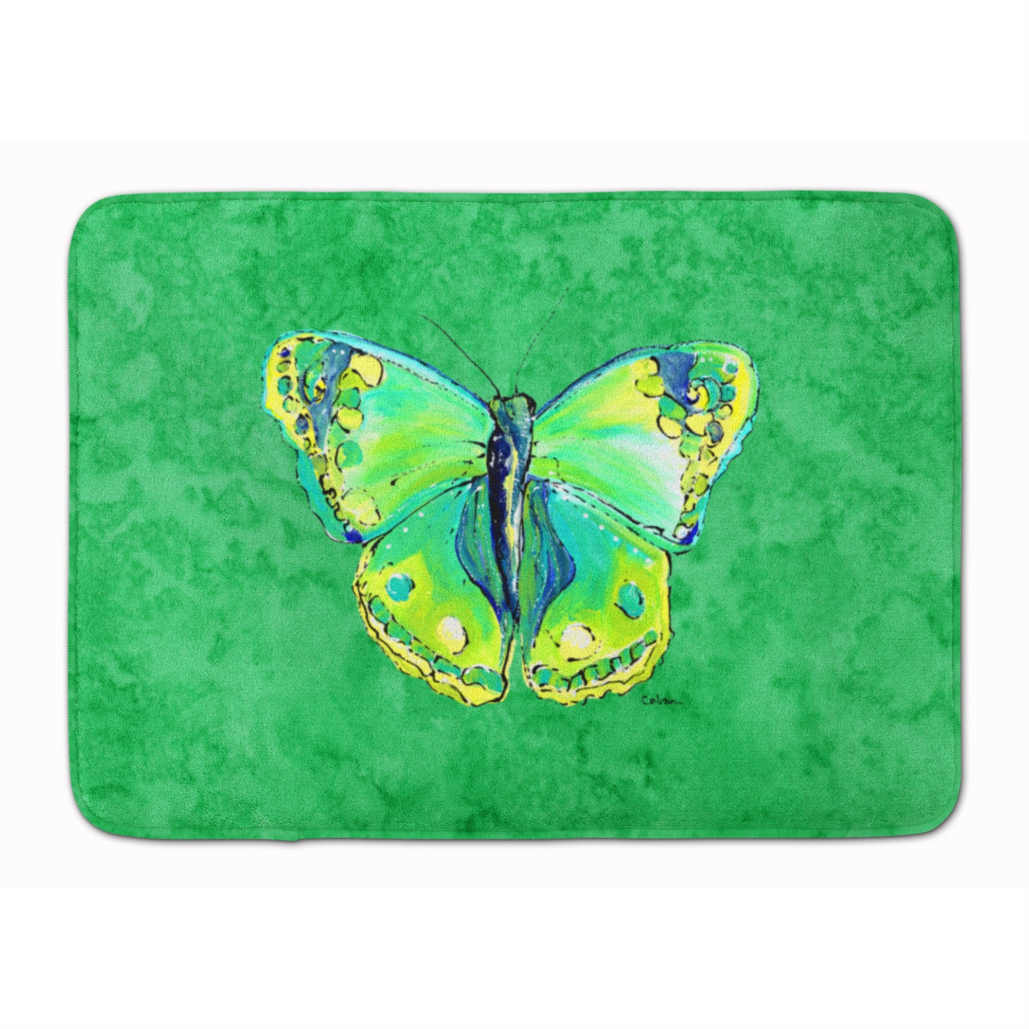 Caroline'S Treasures Butterfly Green Floor Mat, 19 X 27, Multicolor