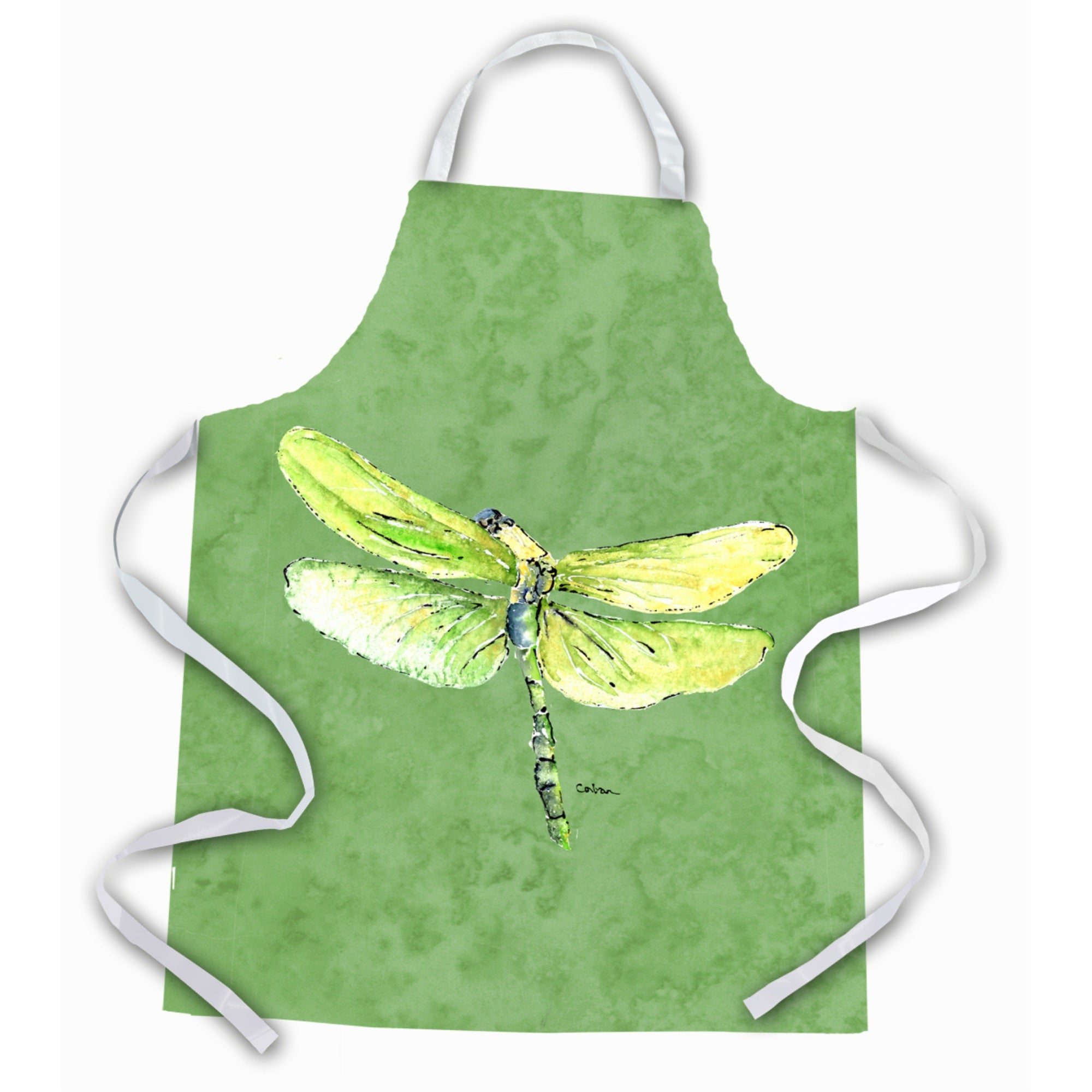 Caroline'S Treasures 8864Apron Dragonfly On Avocado Apron, Large, Multicolor