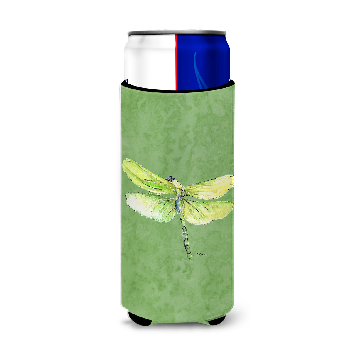 Dragonfly On Avacado Ultra Beverage Insulators For Slim Cans 8864Muk