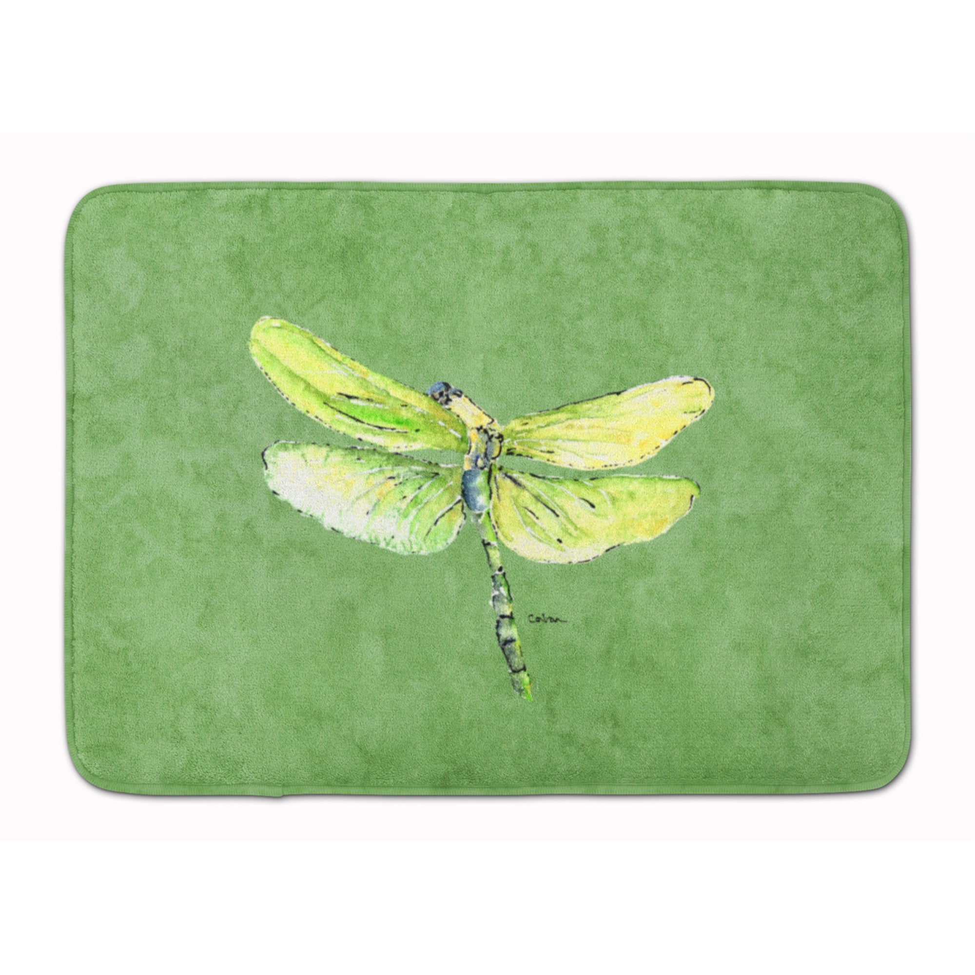 Caroline'S Treasures Dragonfly On Avacado Floor Mat, 19 X 27, Multicolor