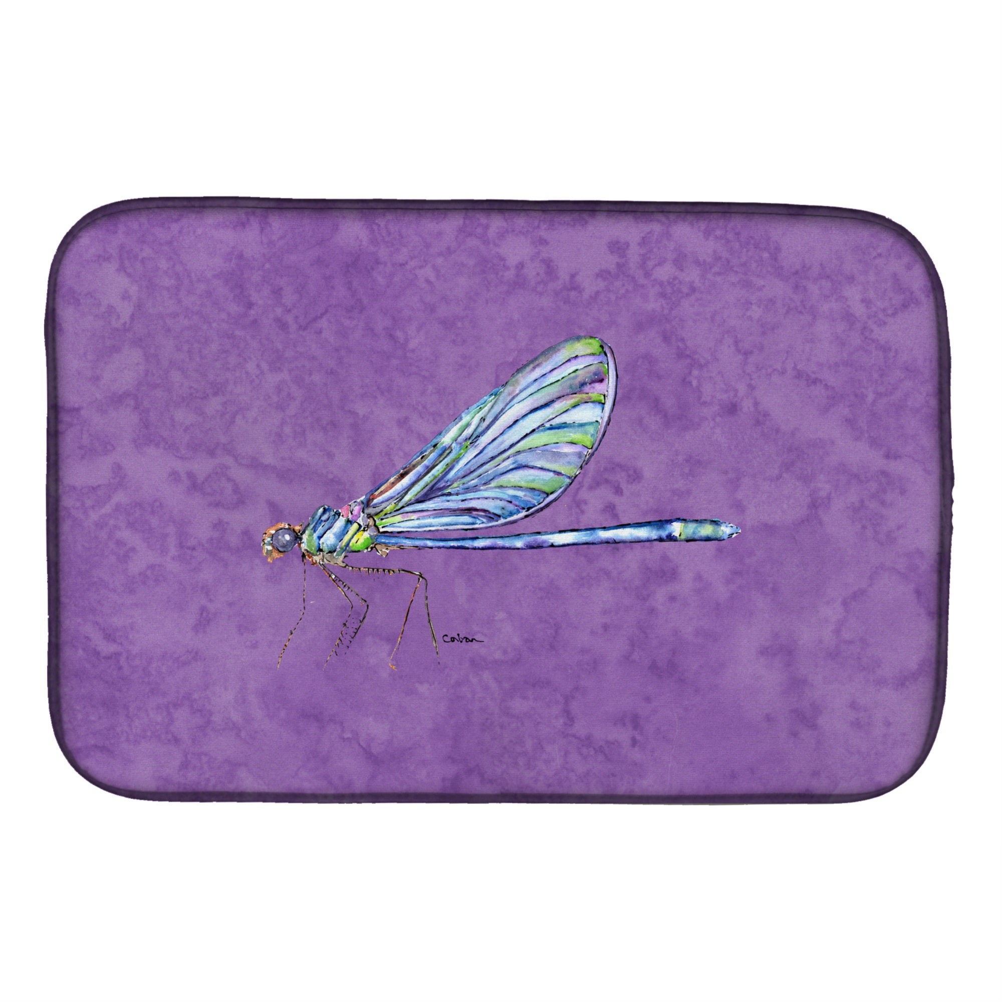 Caroline'S Treasures Dragonfly Dish Drying Mat, 14 X 21, Multicolor