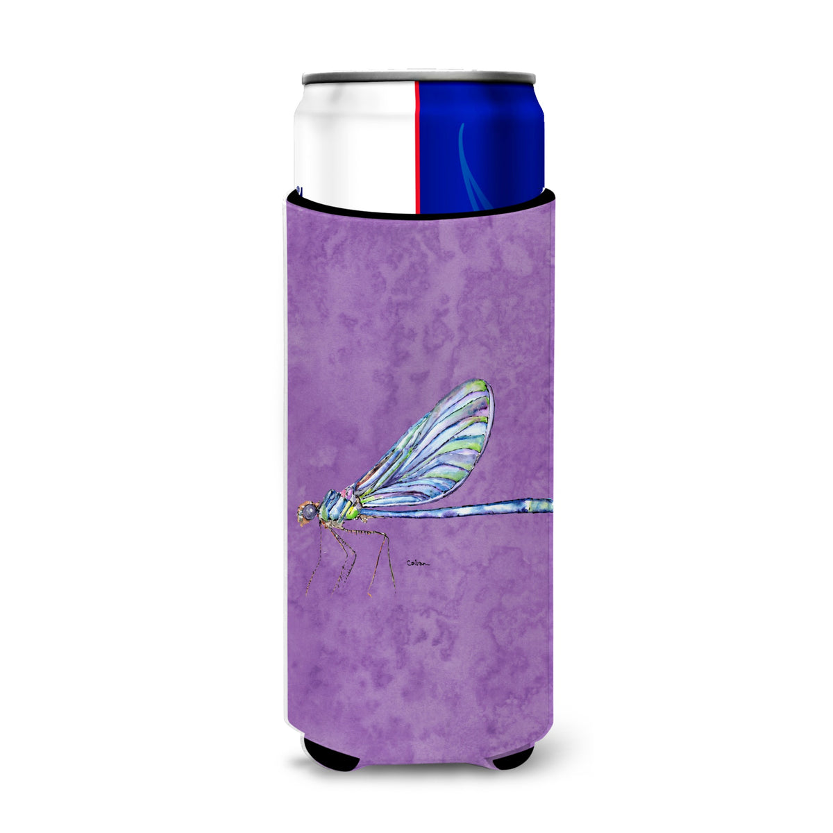 Dragonfly On Purple Ultra Beverage Insulators For Slim Cans 8865Muk