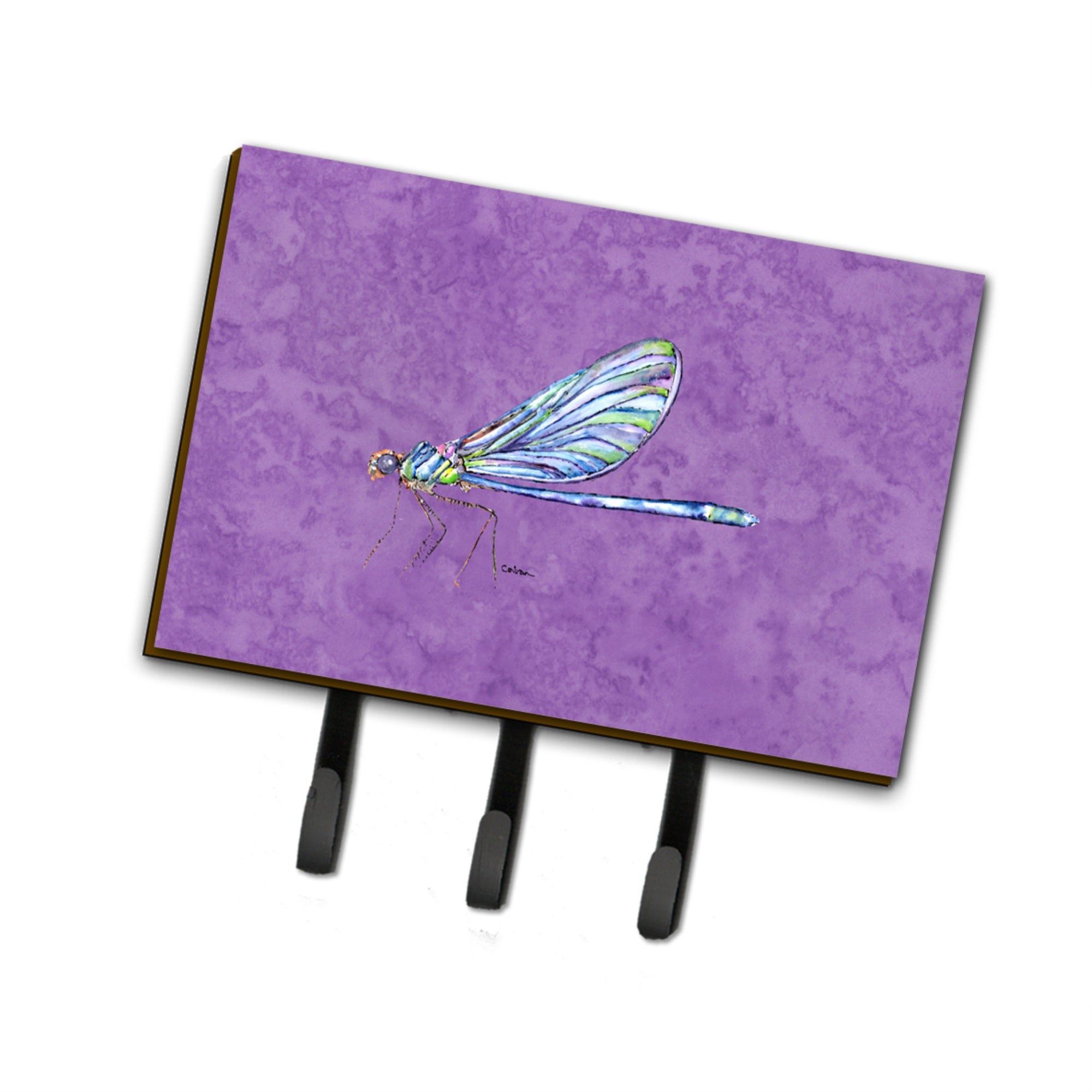 Caroline'S Treasures 8865Th68 Dragonfly On Purple Leash Or Key Holder, Large, Multicolor