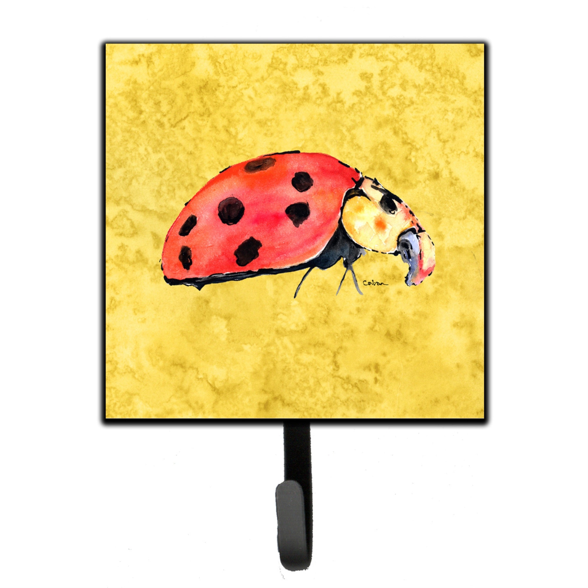 Caroline'S Treasures 8867Sh4 Lady Bug On Yellow Leash Or Key Holder, Small, Multicolor