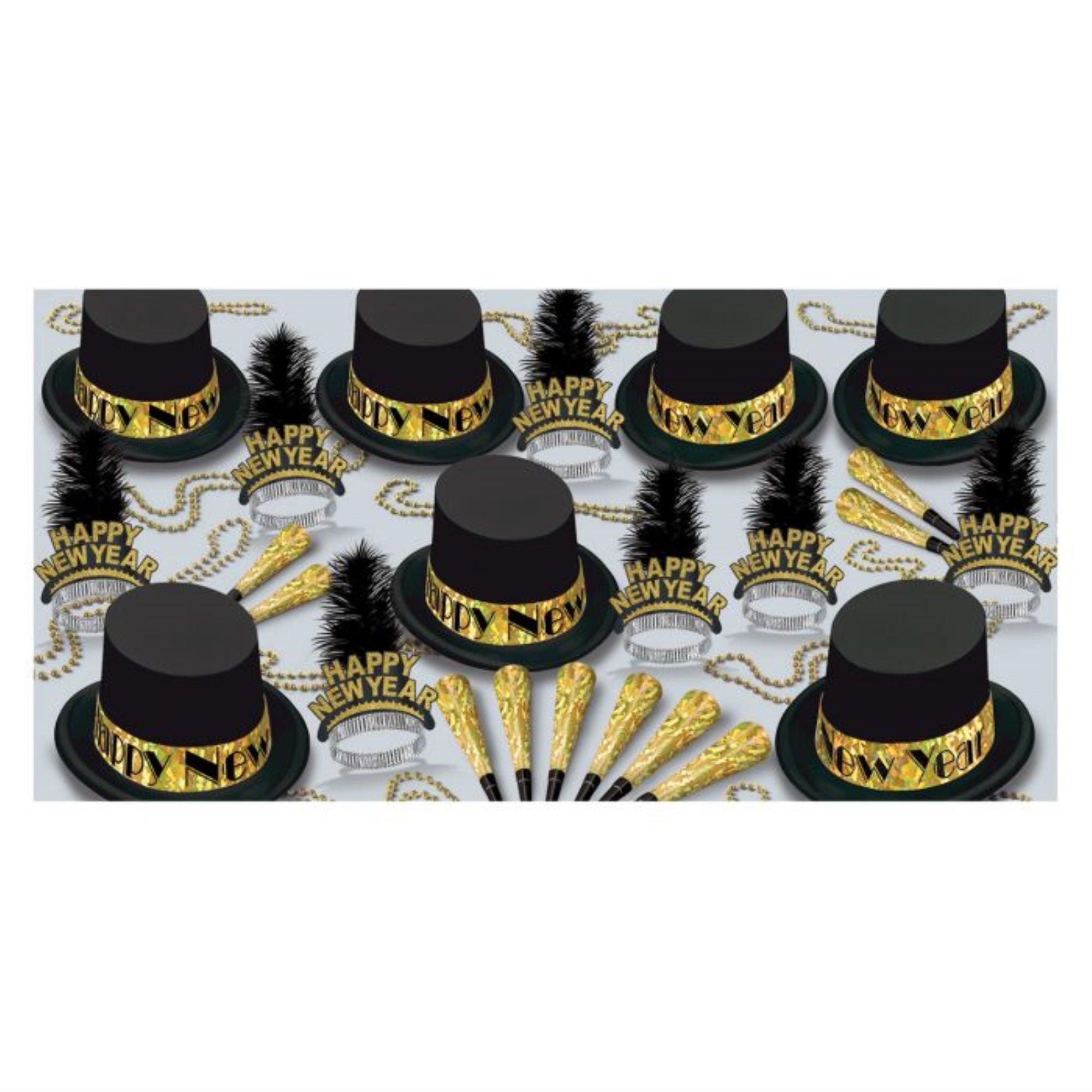 Gold Top Hat Asst For 50
