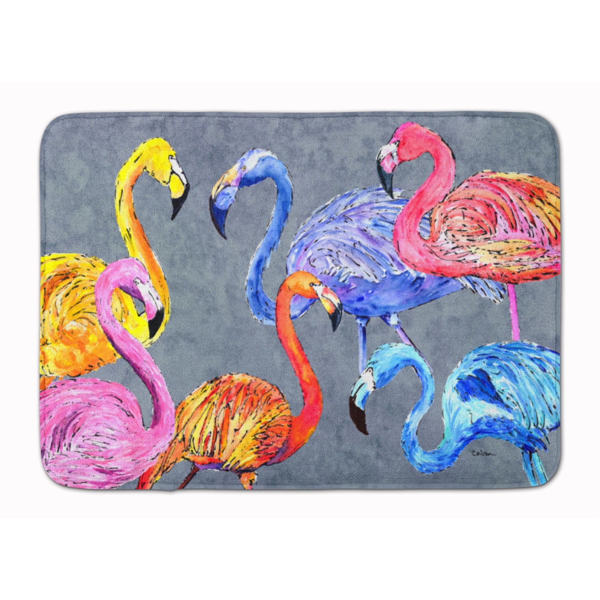 Caroline'S Treasures Flamingo Six Senses Floor Mat, 19 X 27, Multicolor
