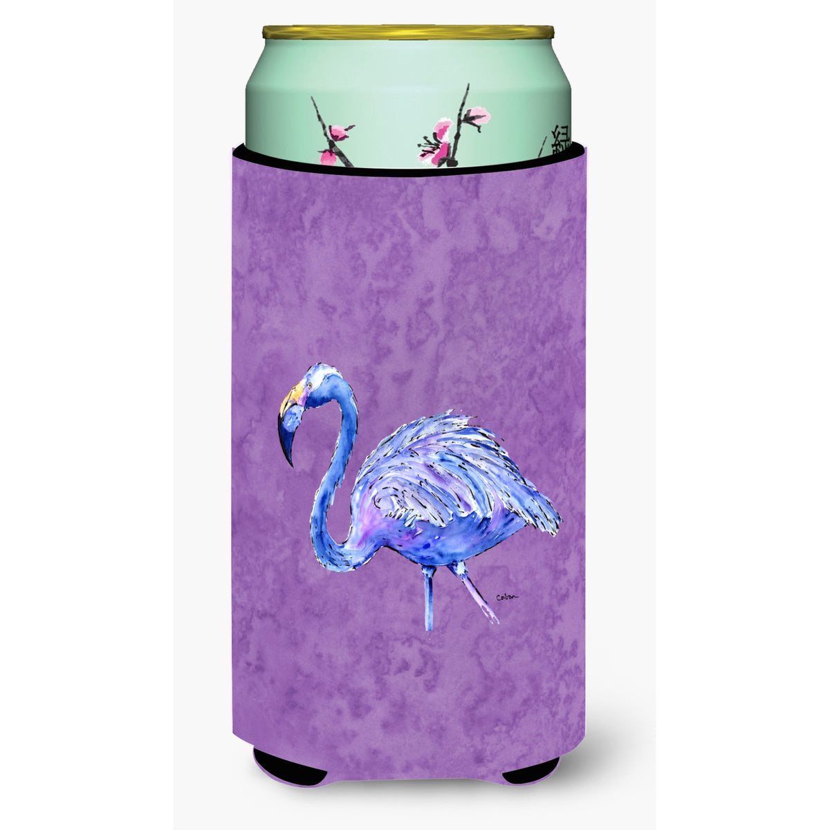 Flamingo On Purple  Tall Boy Beverage Insulator Beverage Insulator Hugger