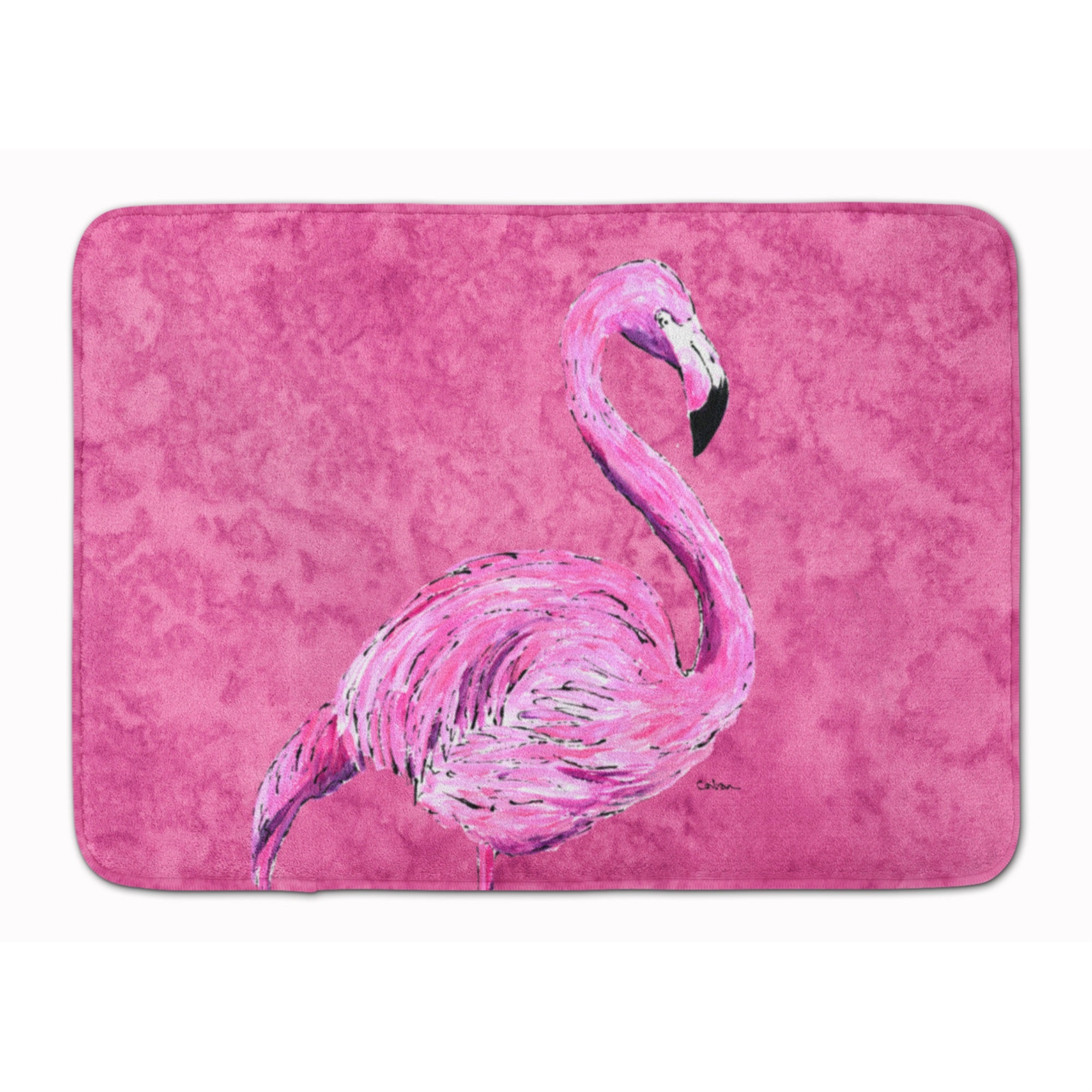Caroline'S Treasures Flamingo On Pink Floor Mat, 19 X 27, Multicolor