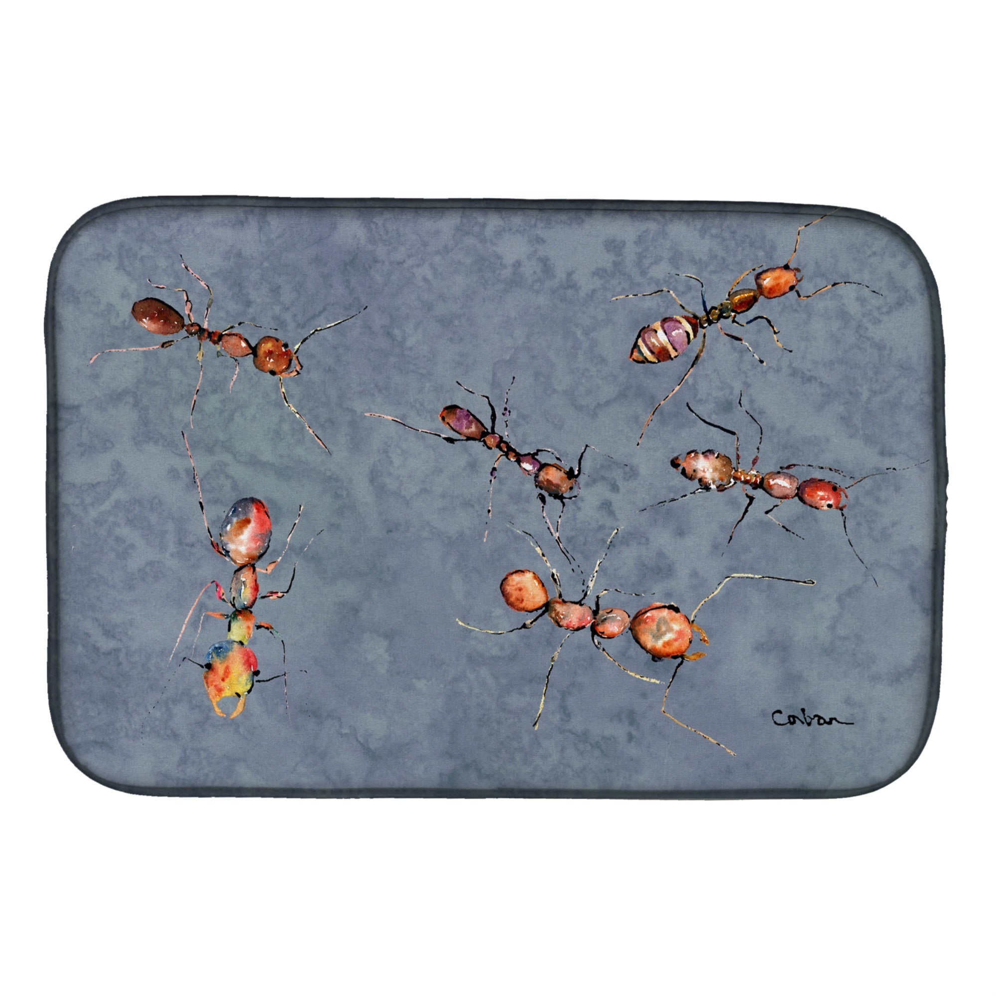 Caroline'S Treasures Ants Dish Drying Mat, 14 X 21, Multicolor