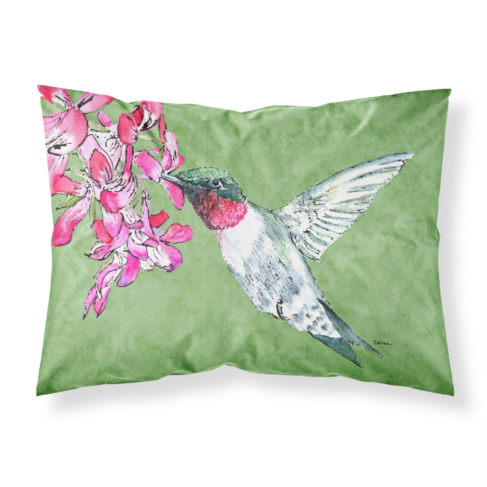 Caroline'S Treasures 8886Pillowcase Hummingbird Moisture Wicking Fabric Standard Pillowcase, Large, Multicolor